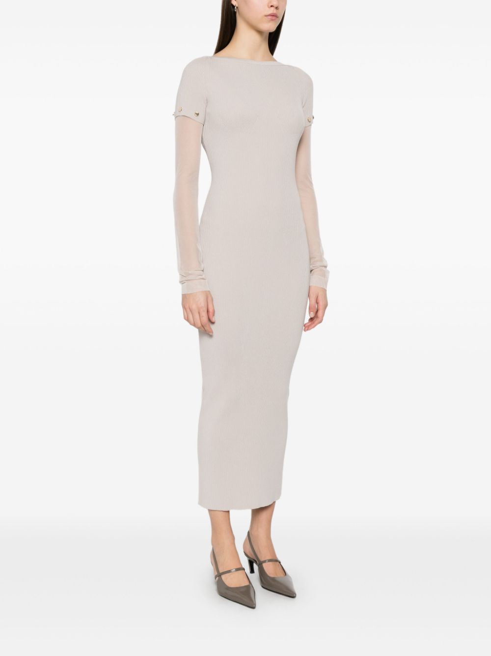 MAX MARA SPORTMAX Long Sleeve Knit Dress with Detachable Sleeves