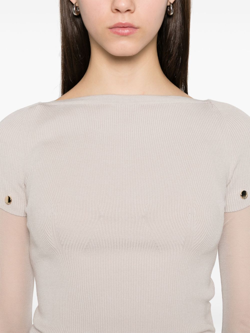 MAX MARA SPORTMAX Layered Crewneck Sweater with Detachable Sleeves for Women