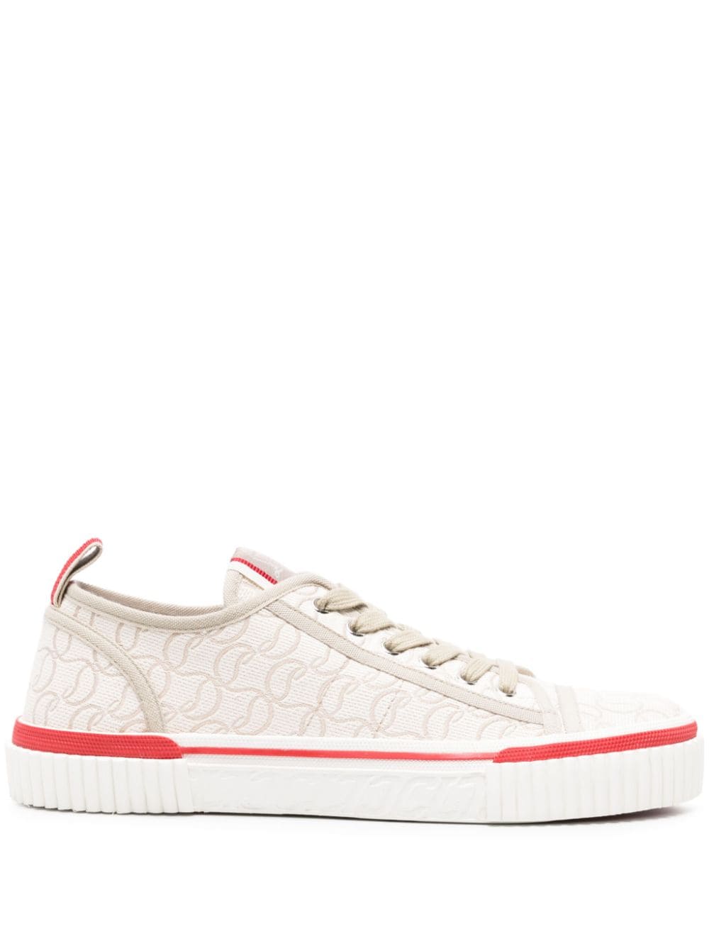 CHRISTIAN LOUBOUTIN Monogram Jacquard Logo Sneaker