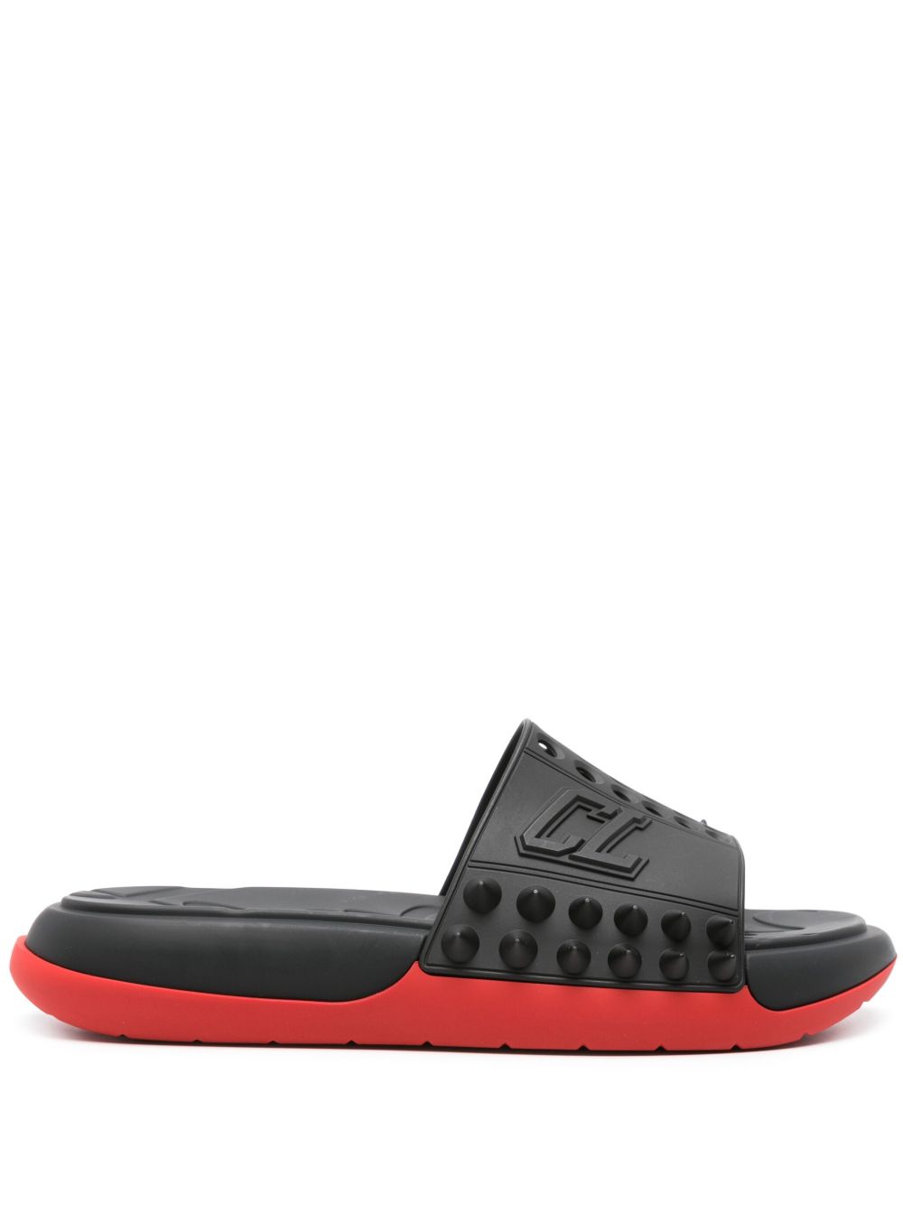 CHRISTIAN LOUBOUTIN Men's Slip-On Spiked Sandals