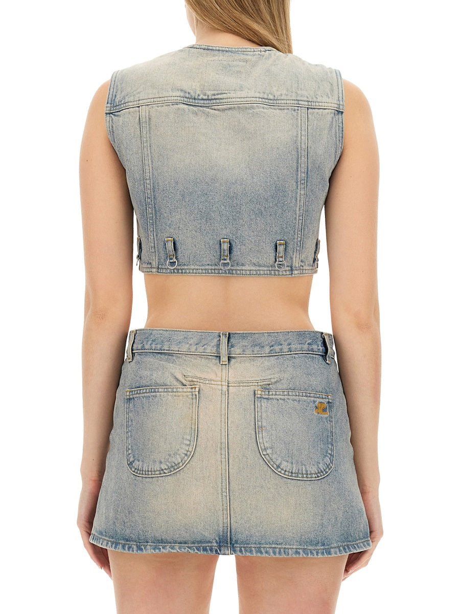COURREGÈS Cropped Mini Top