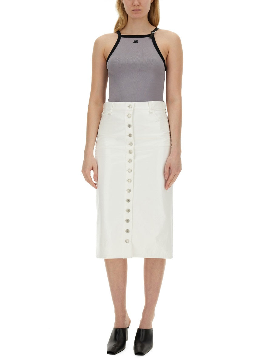 COURREGÈS Chic Logo Top for Women - Size S