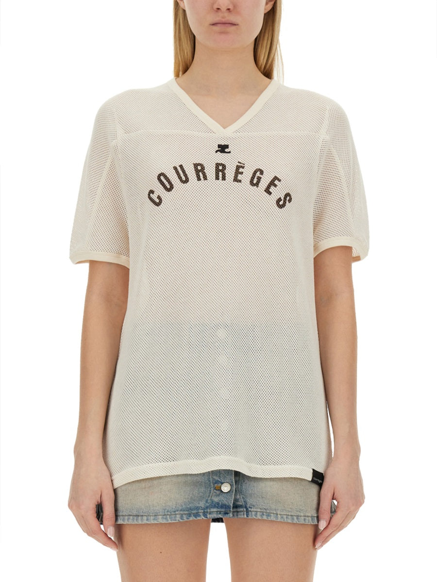 COURREGÈS Logo Regular Fit T-Shirt for Women - SS24 Collection