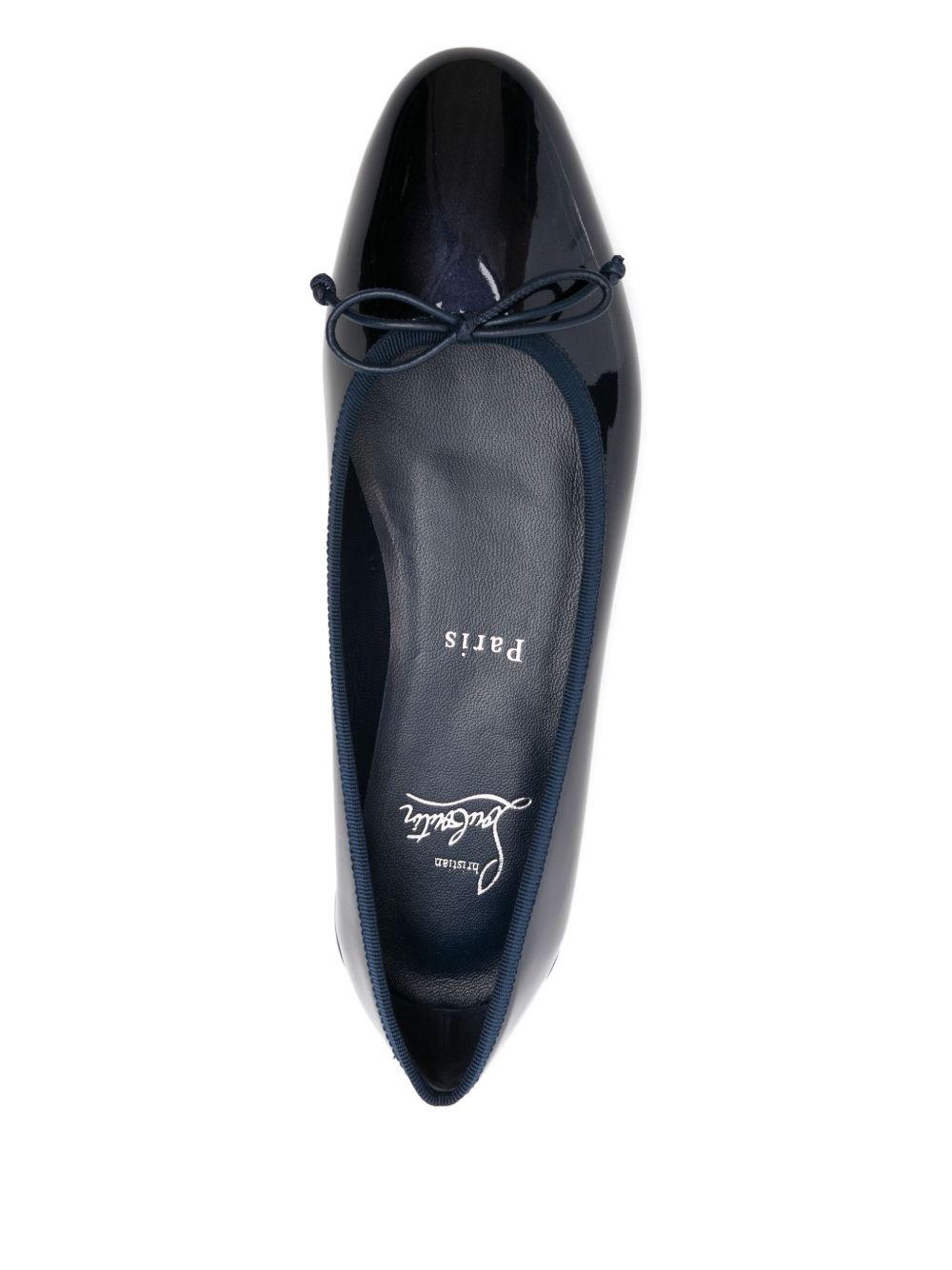 CHRISTIAN LOUBOUTIN Elegant Fabric Flat Shoes with Bow Detail