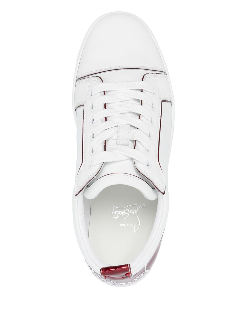 CHRISTIAN LOUBOUTIN 100% Leather Women's Sneakers with Signature Red Sole