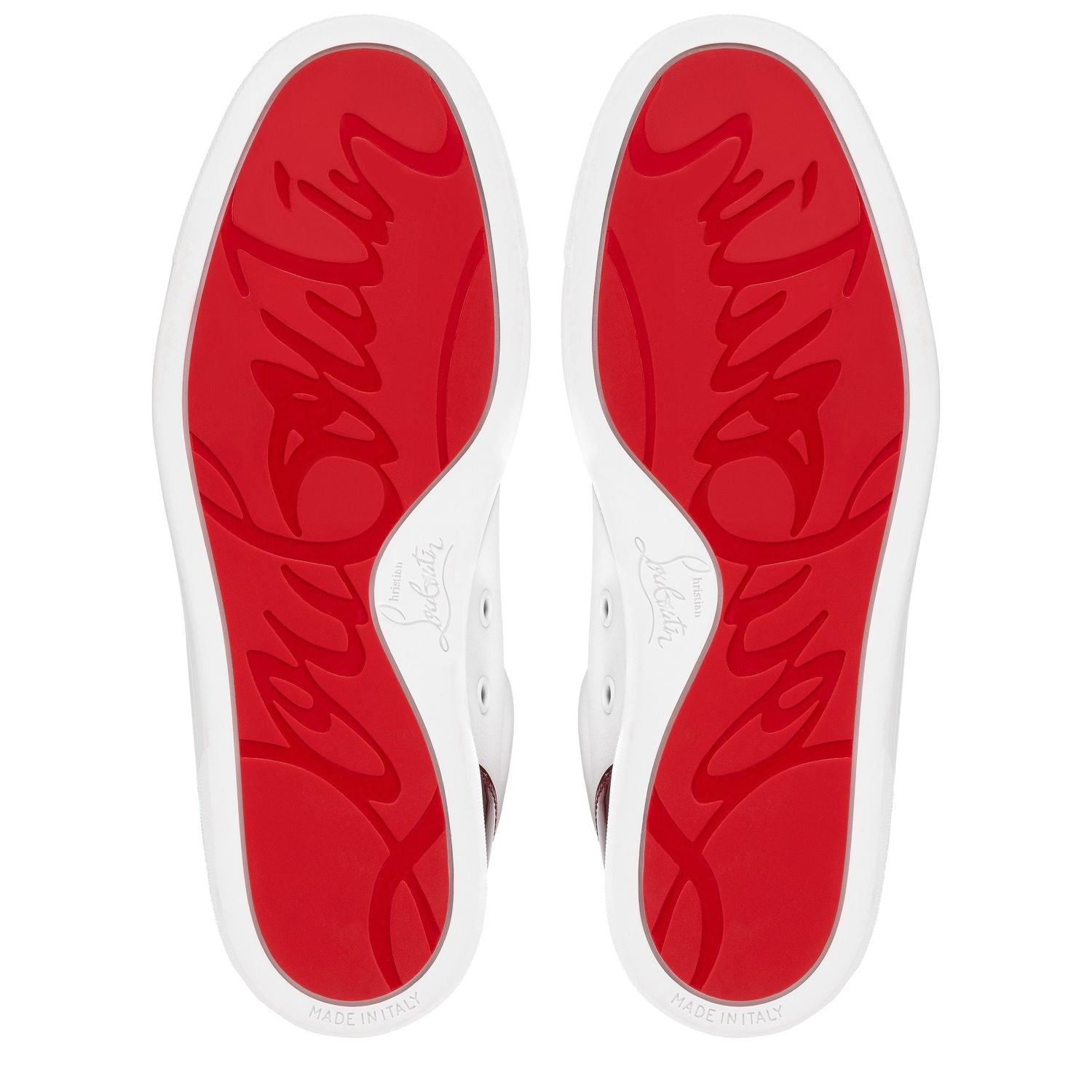 CHRISTIAN LOUBOUTIN 100% Leather Women's Sneakers with Signature Red Sole