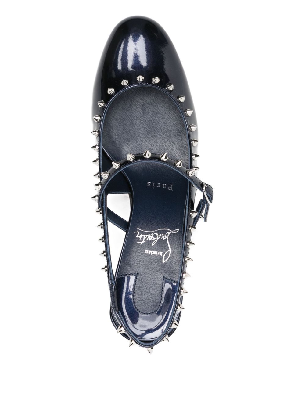 CHRISTIAN LOUBOUTIN Studded Slingback Block Heel Pumps