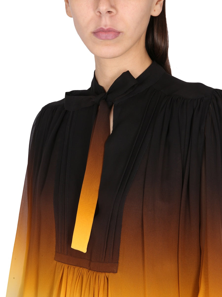 ETRO Degrade Mini Dress with Front Bow