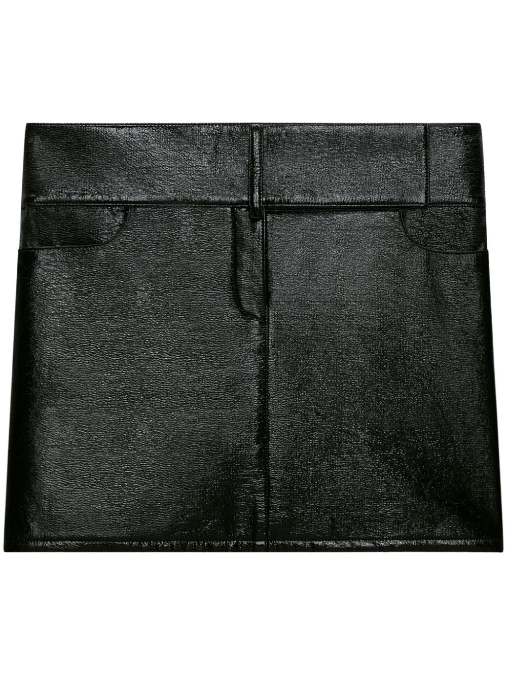 COURREGÈS Belted Vinyl Mini Skirt for Women