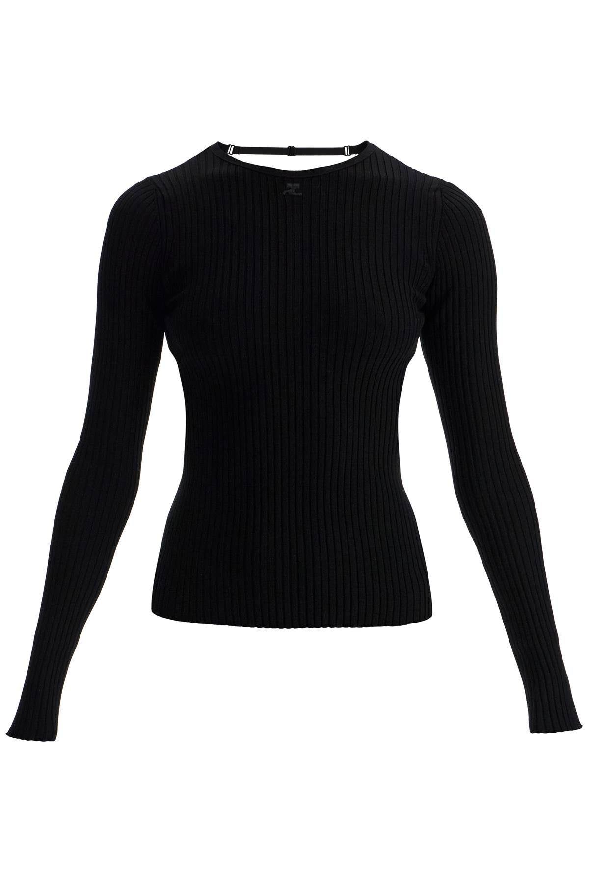 COURREGÈS Strap Rib Knit Pullover for Women - SS25 Collection