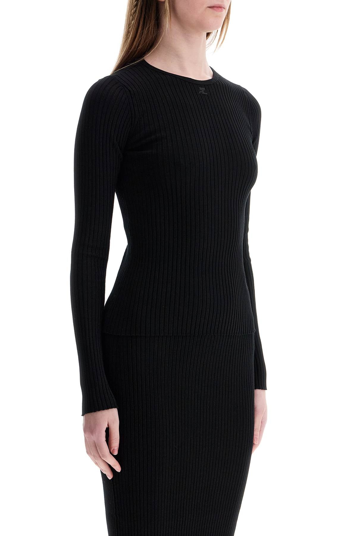 COURREGÈS Strap Rib Knit Pullover for Women - SS25 Collection