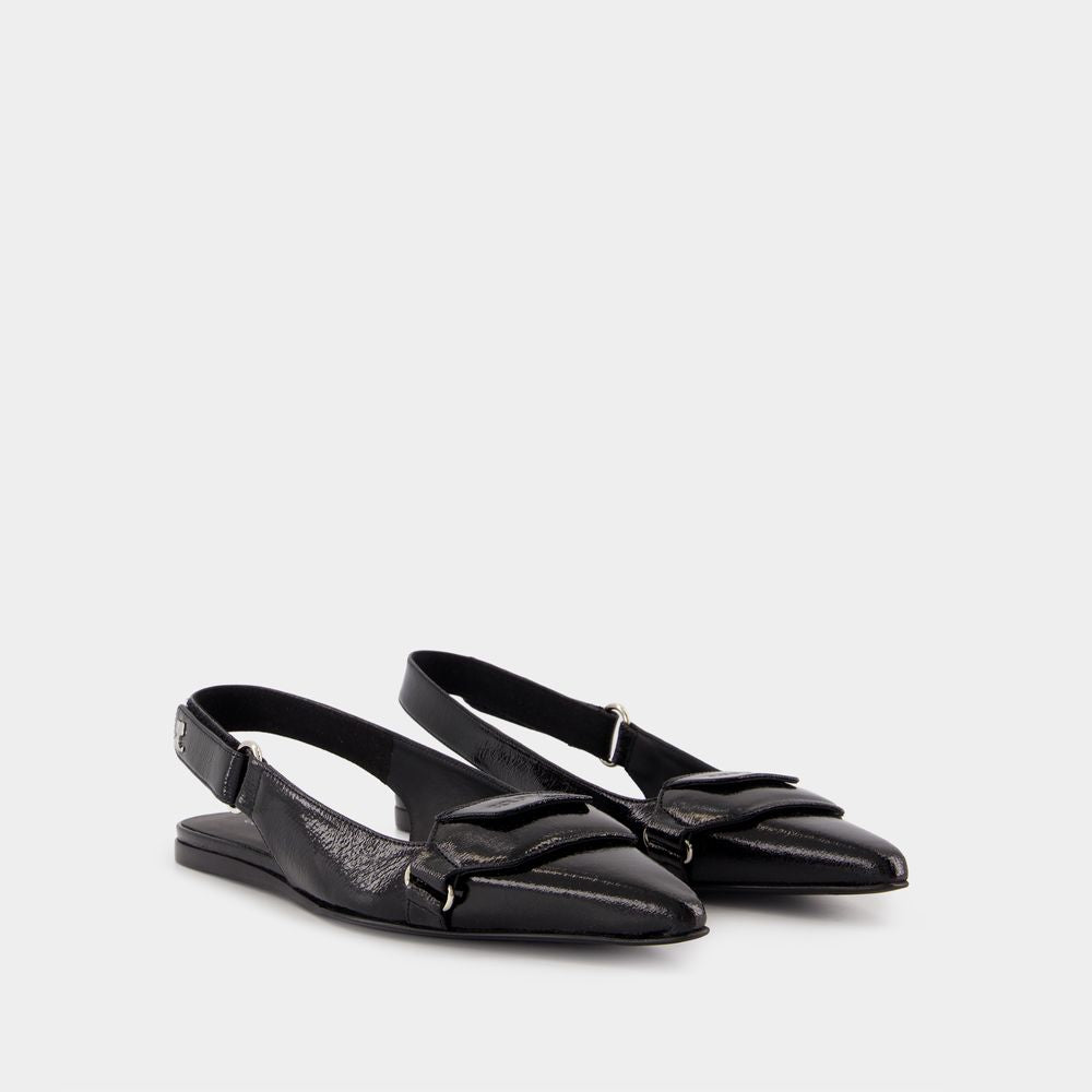 COURREGÈS Sling Back Racer Vinyl Sandals