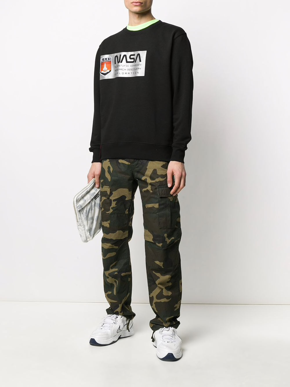 ALPHA INDUSTRIES Mars Reflective Sweatshirt - Crewneck Long Sleeve