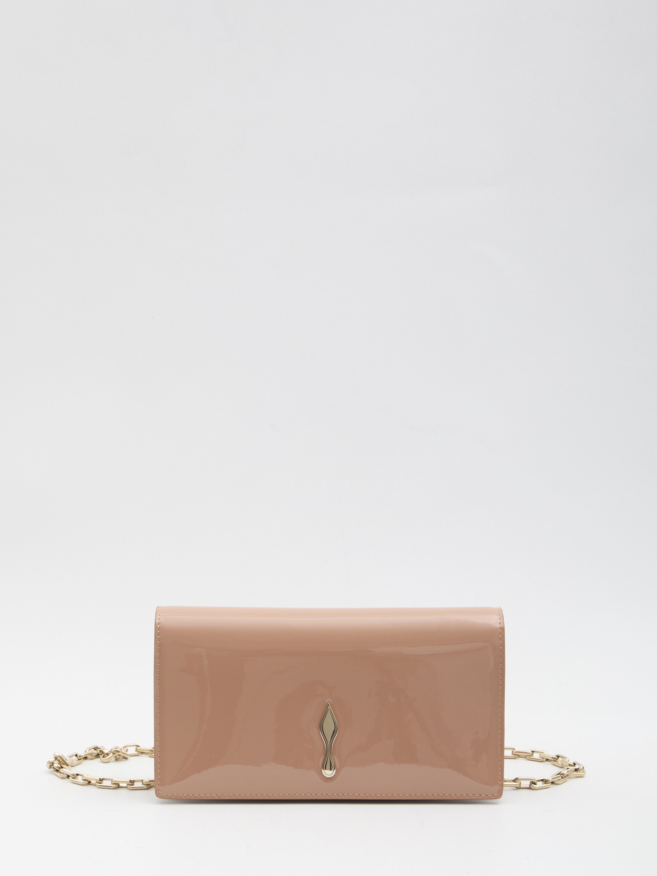 CHRISTIAN LOUBOUTIN Mini Clutch Bag with Chain Strap - 22 x 12 x 5 CM