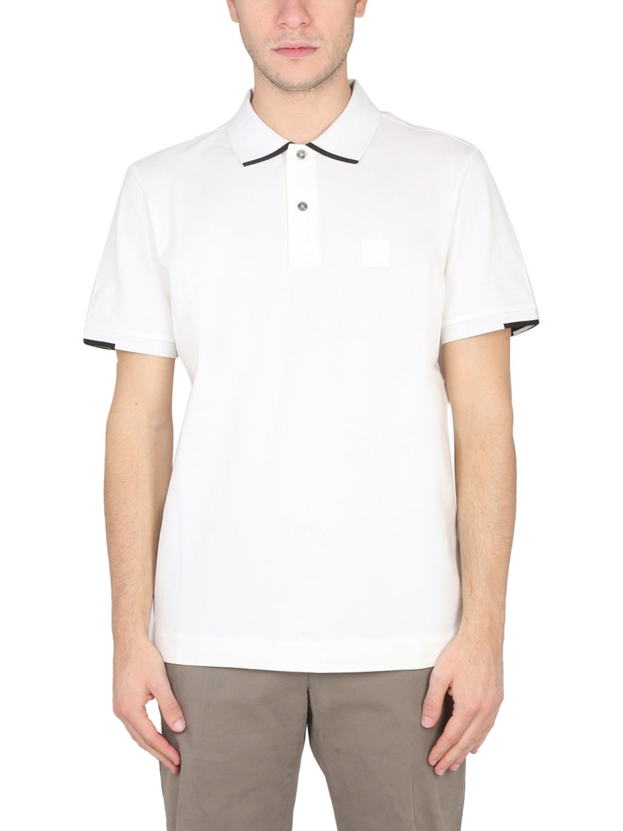 C.P.COMPANY Classic Polo with Logo Patch for Men