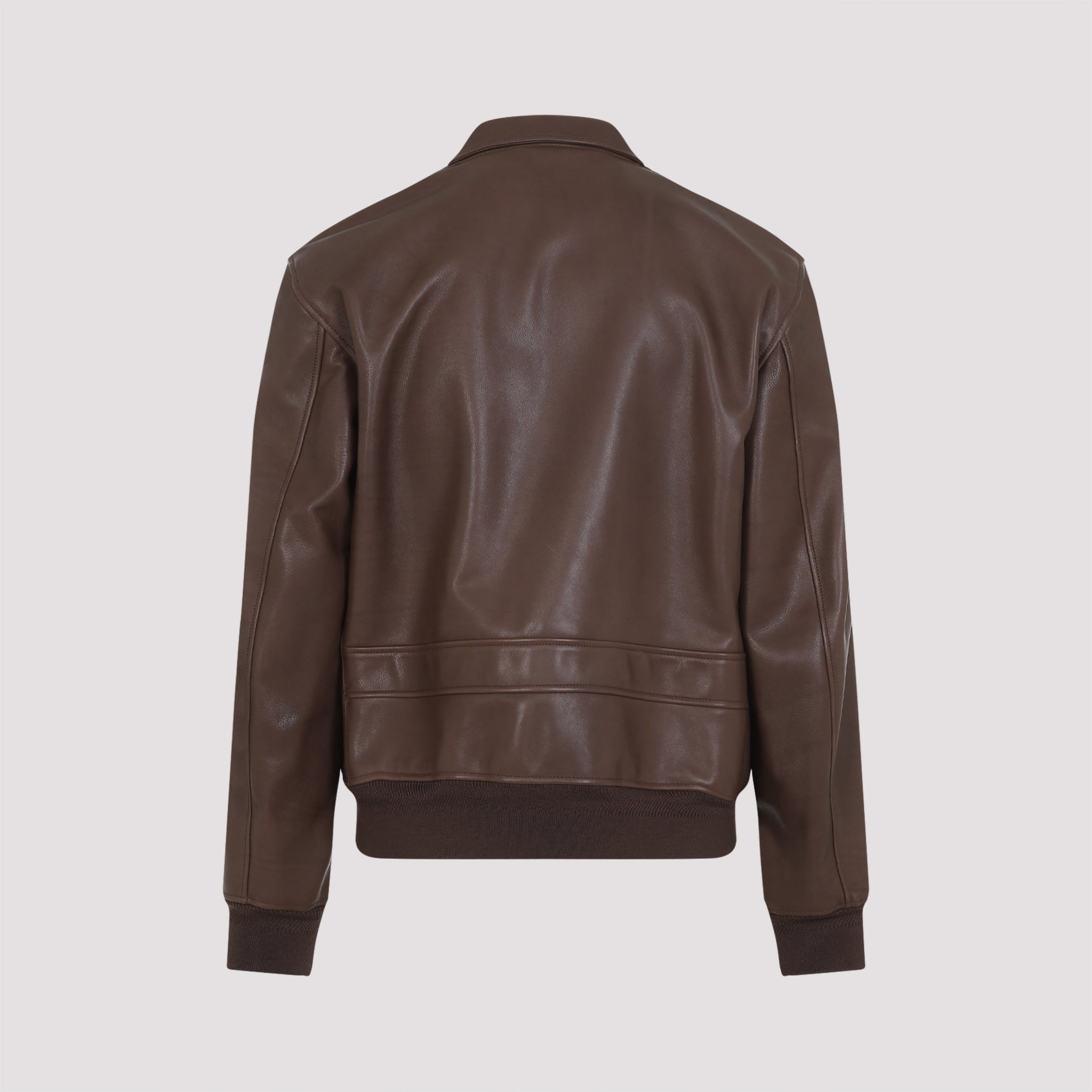 RALPH LAUREN PURPLE LABEL Leather Patridge Bomber Jacket