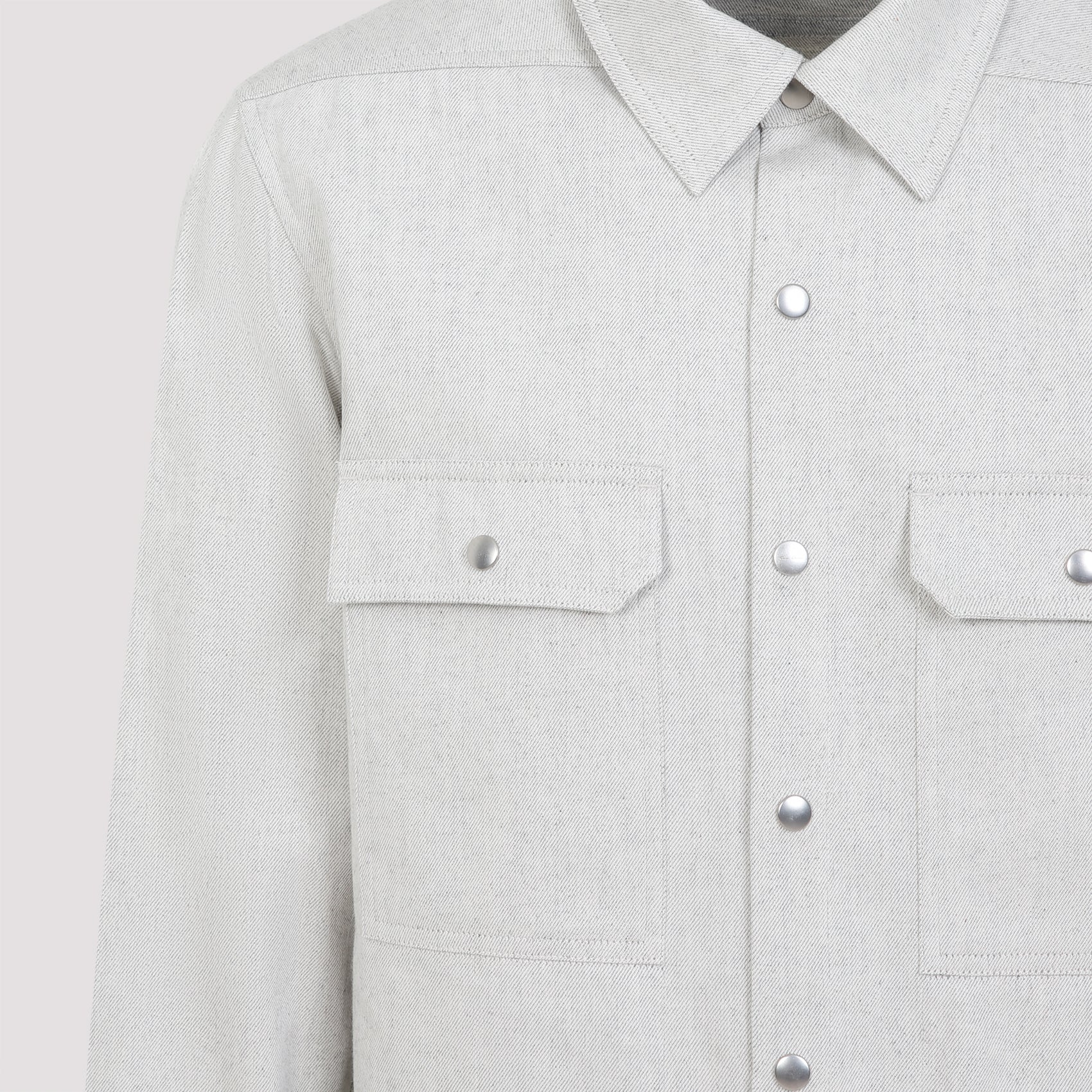 RICK OWENS Men's Cotton Outershirt - FW25 Collection