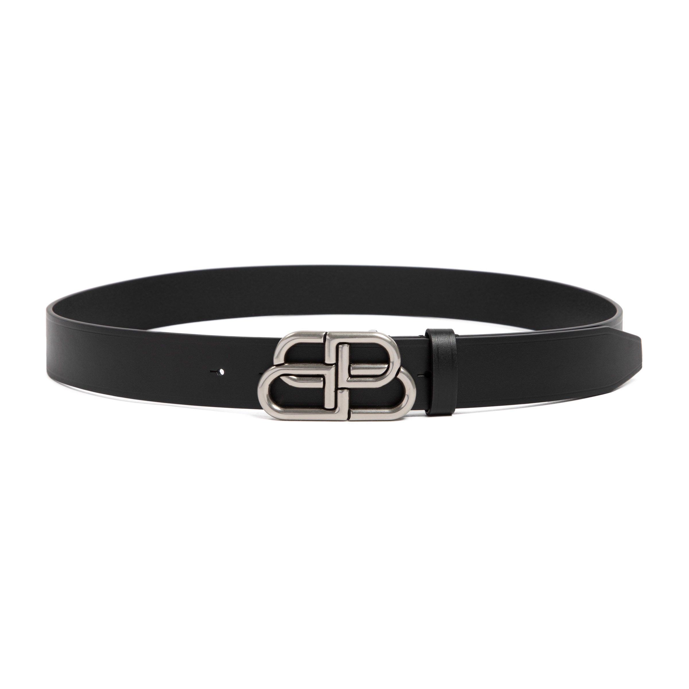 BALENCIAGA Leather Large BB Belt - FW25 Collection