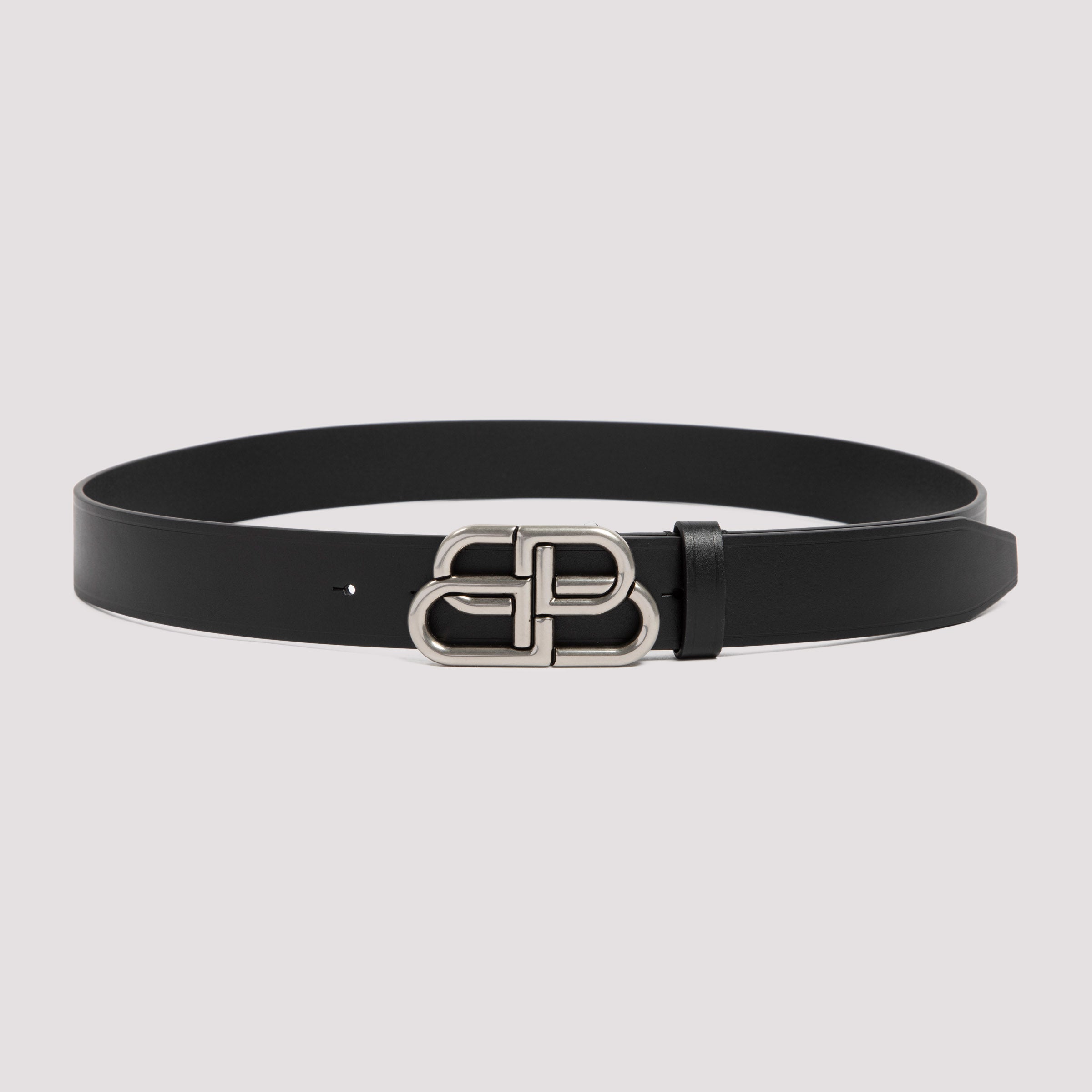 BALENCIAGA Leather Large BB Belt - FW25 Collection
