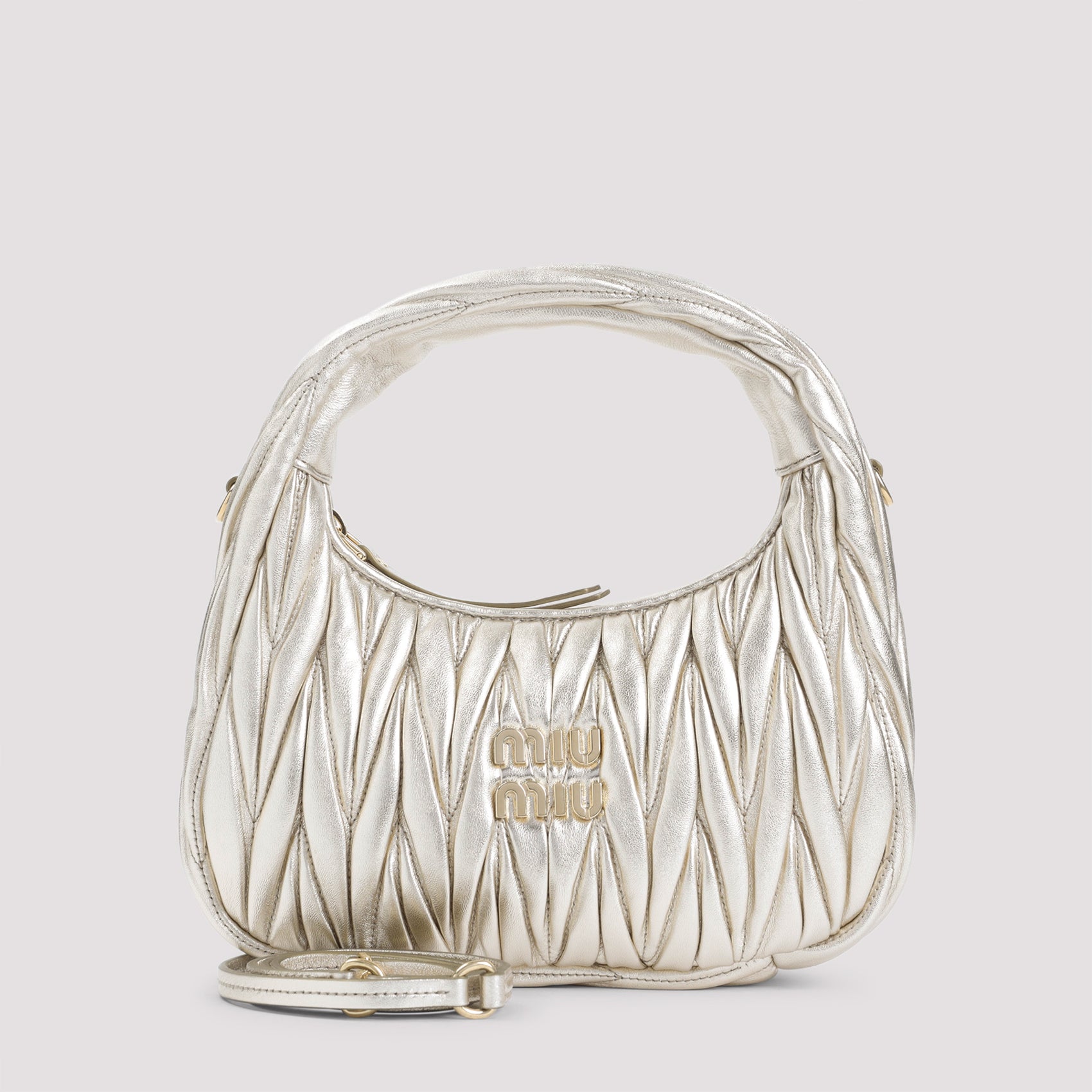 MIU MIU Matelassé Hobo Handbag - 24cm x 13cm x 7cm