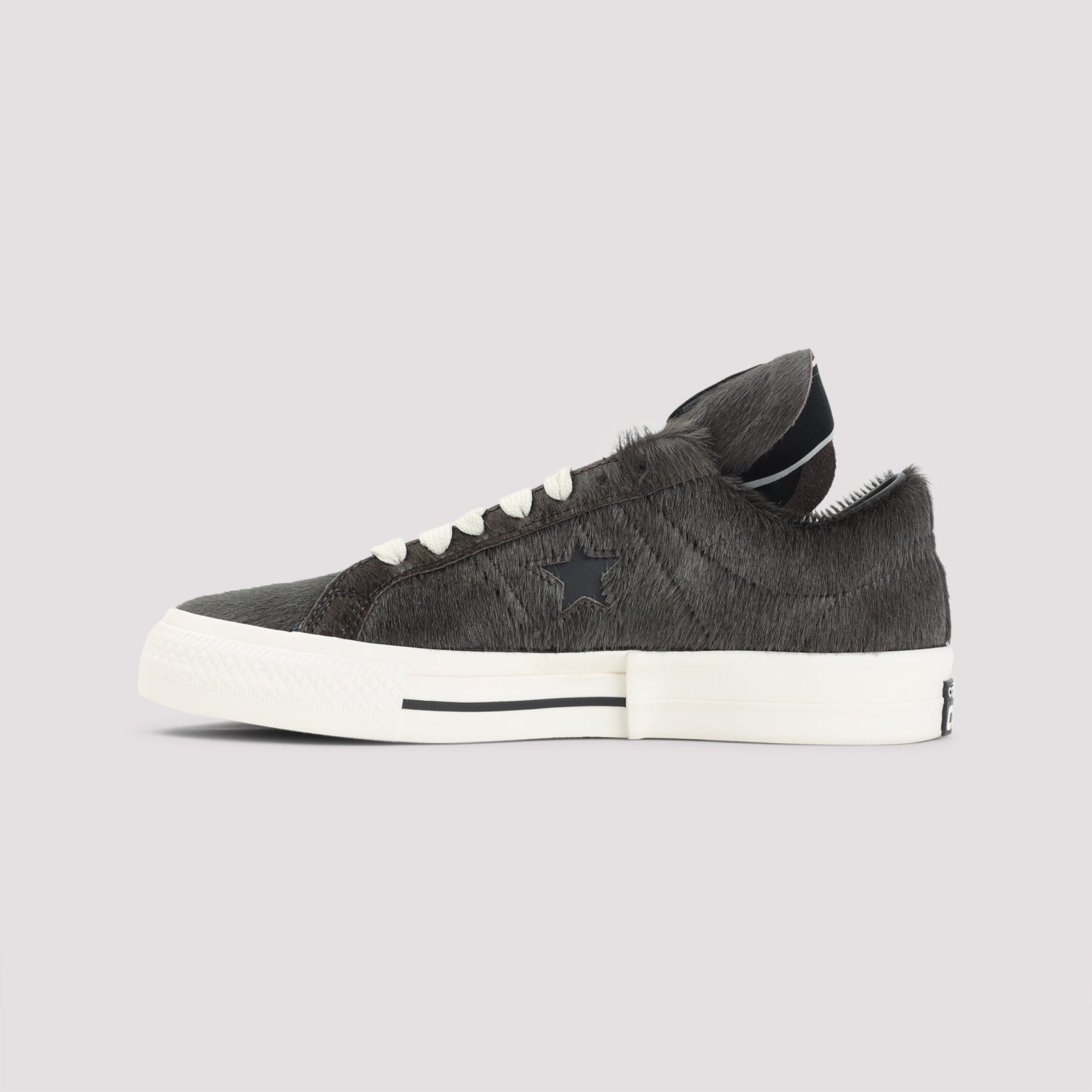 RICK OWENS DRKSHDW X CONVERSE Unique Cow Hair Leather Sneakers