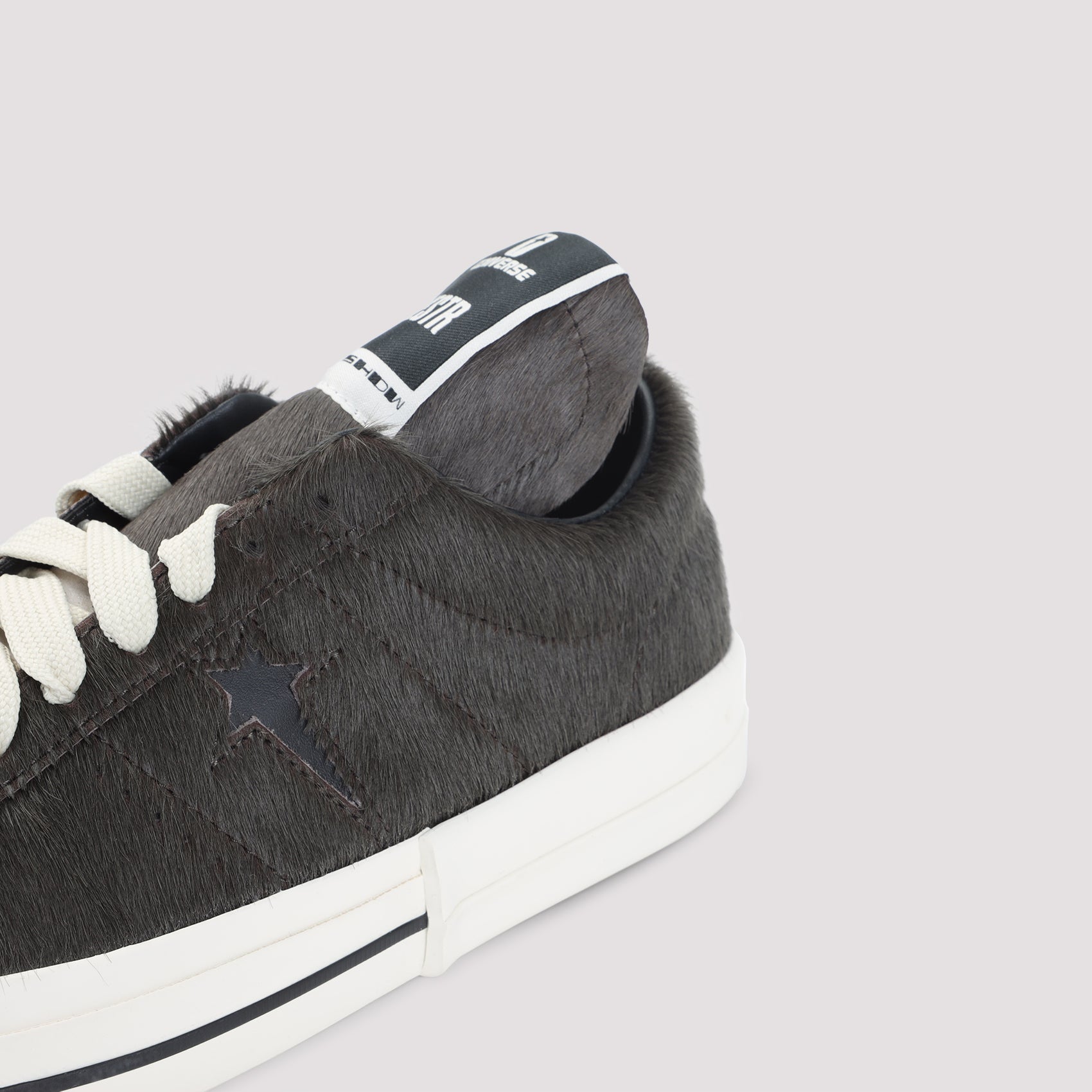 RICK OWENS DRKSHDW X CONVERSE Unique Cow Hair Leather Sneakers