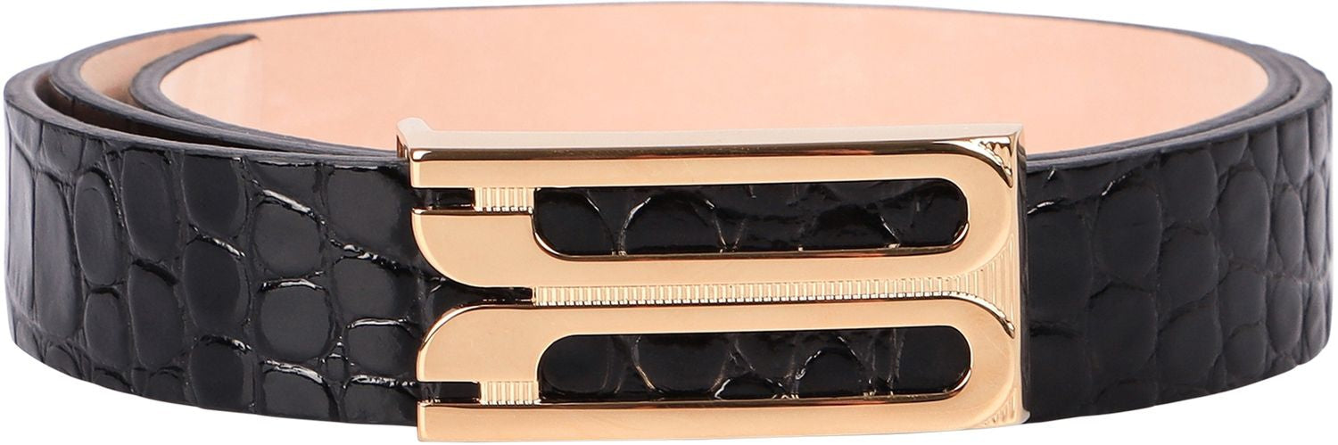 VICTORIA BECKHAM Jumbo Frame Printed Leather Belt