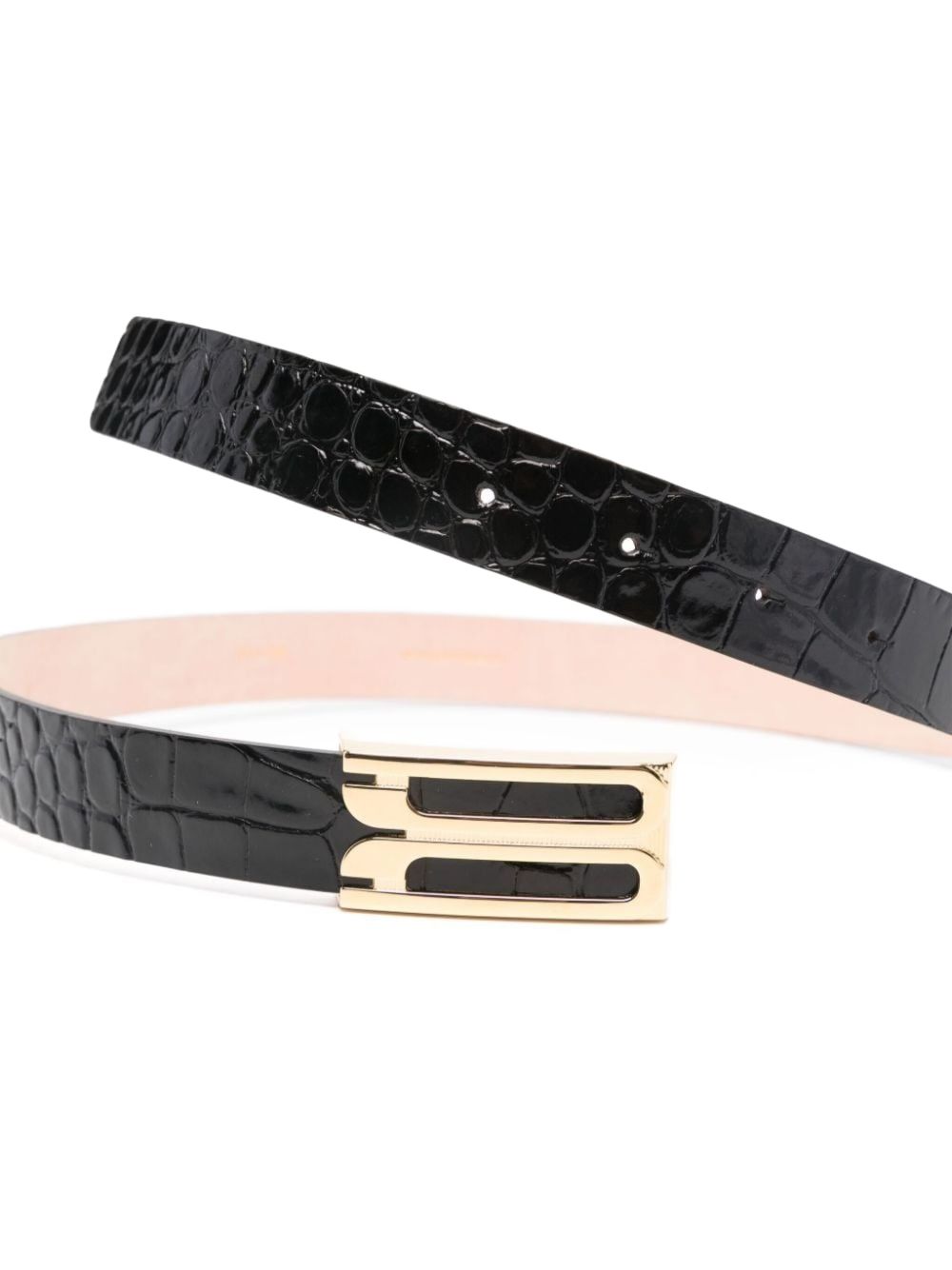 VICTORIA BECKHAM Frame Leather Belt with Adjustable Length
