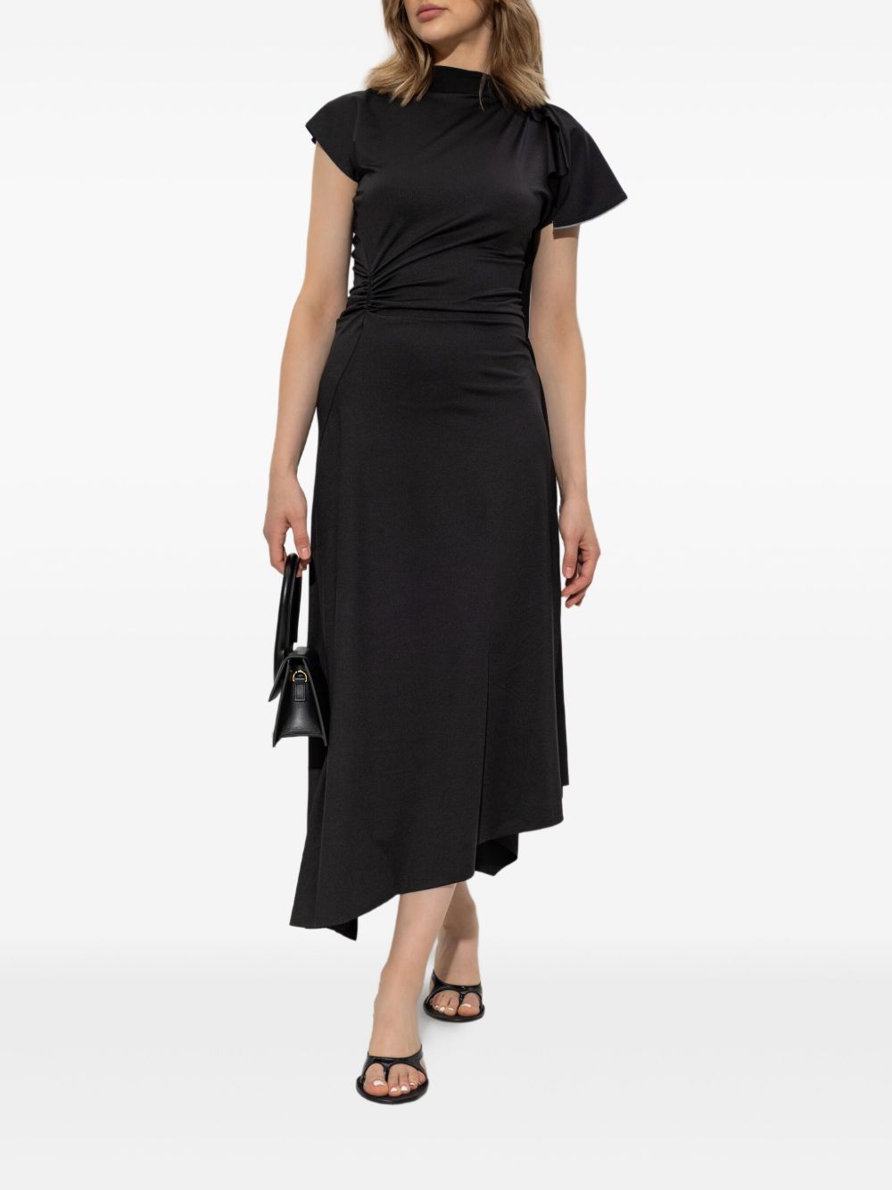 VICTORIA BECKHAM Asymmetrical Draped Mini Dress