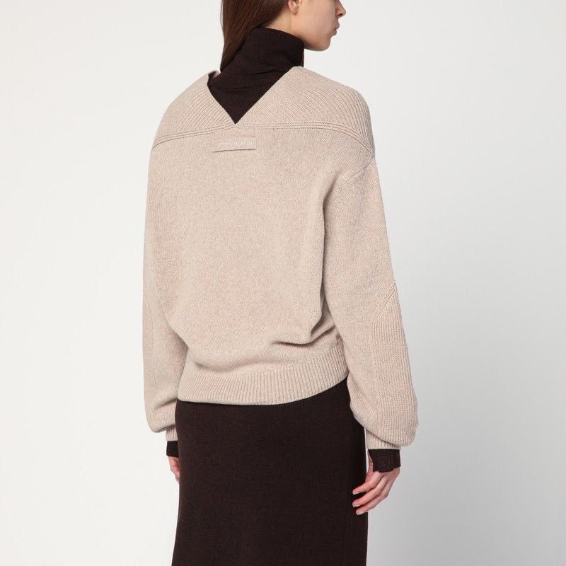 VICTORIA BECKHAM V-Neck Wool and Cashmere Sweater