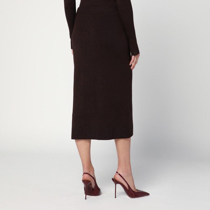 VICTORIA BECKHAM Midi Skirt in Luxe Wool Blend