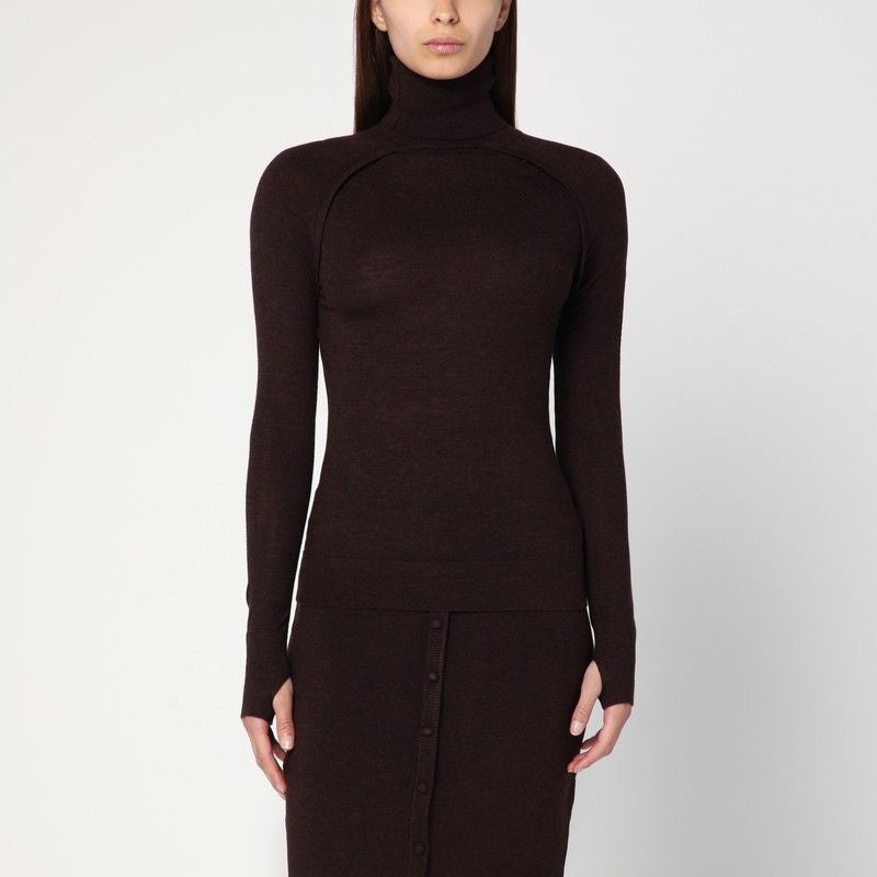 VICTORIA BECKHAM High Collar Slim Fit Turtleneck Sweater