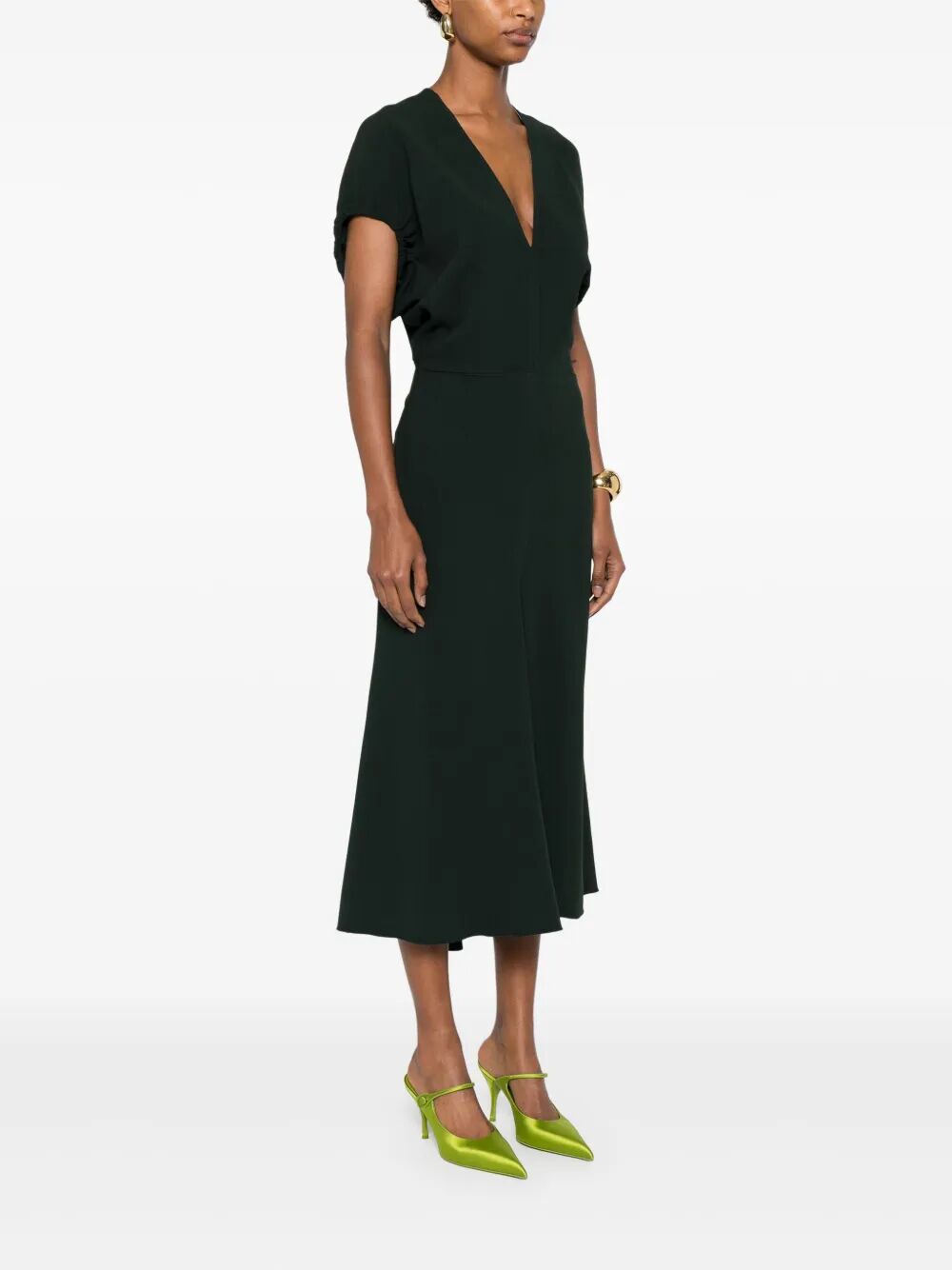 VICTORIA BECKHAM V-Neck Mid-Length Dress