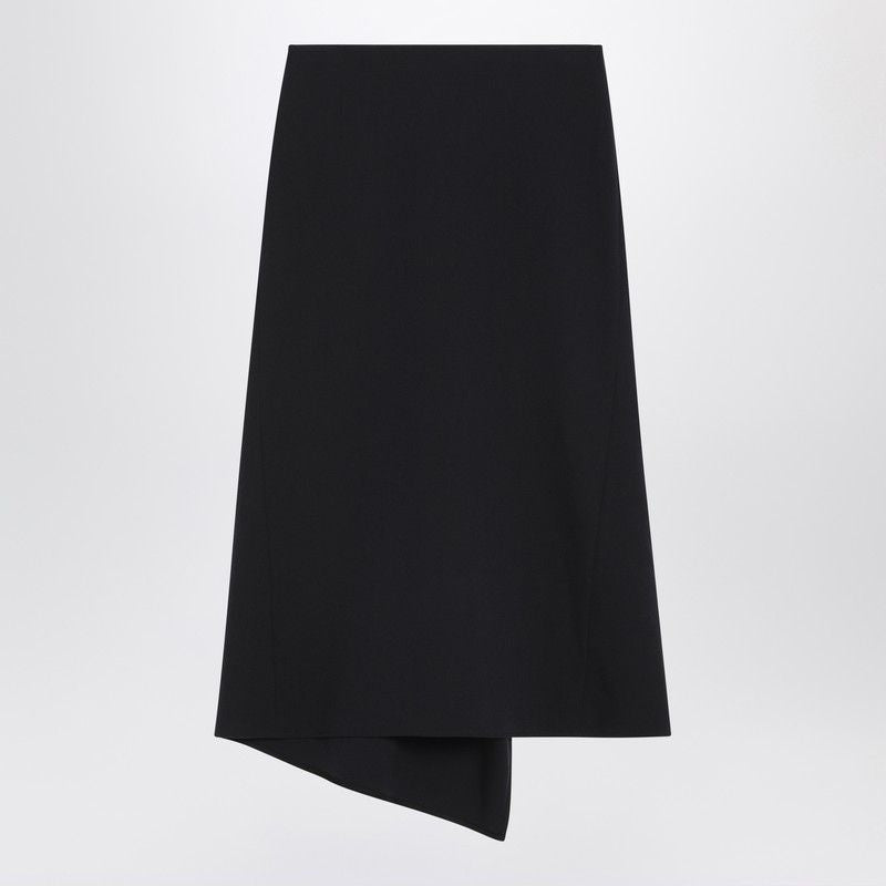 VICTORIA BECKHAM Asymmetrical Wool Blend Mini Skirt