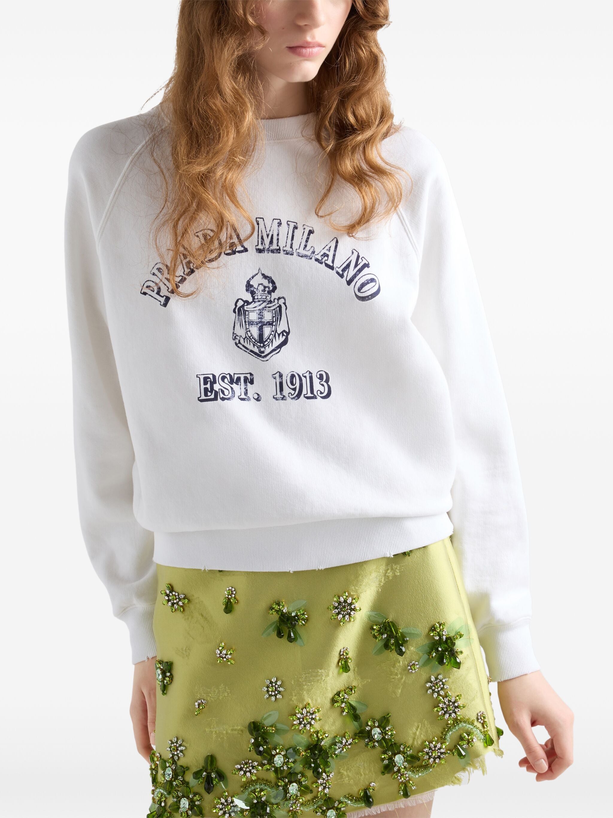 PRADA Women's Mini Leather Sweatshirt