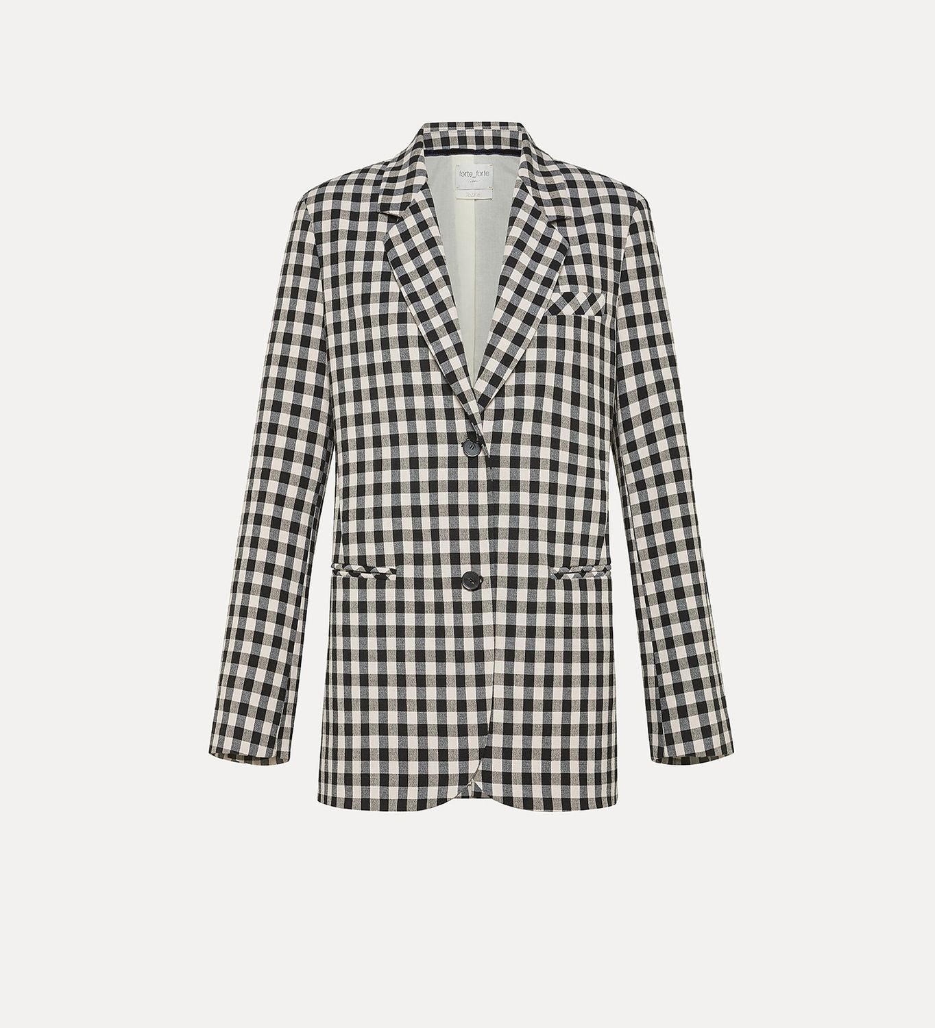 FORTE FORTE Oversized Gingham Jacket for Women - SS25