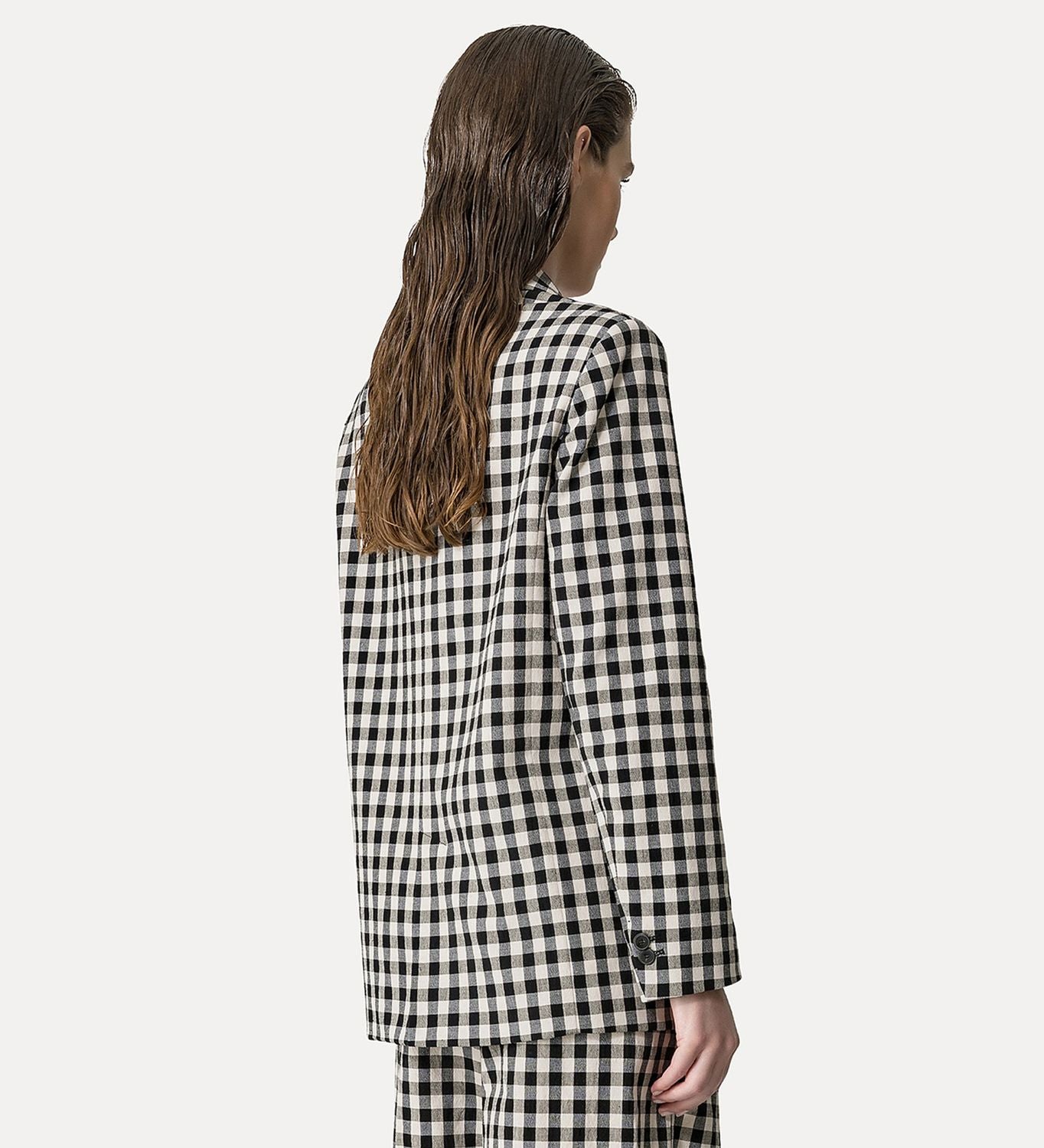 FORTE FORTE Oversized Gingham Jacket for Women - SS25