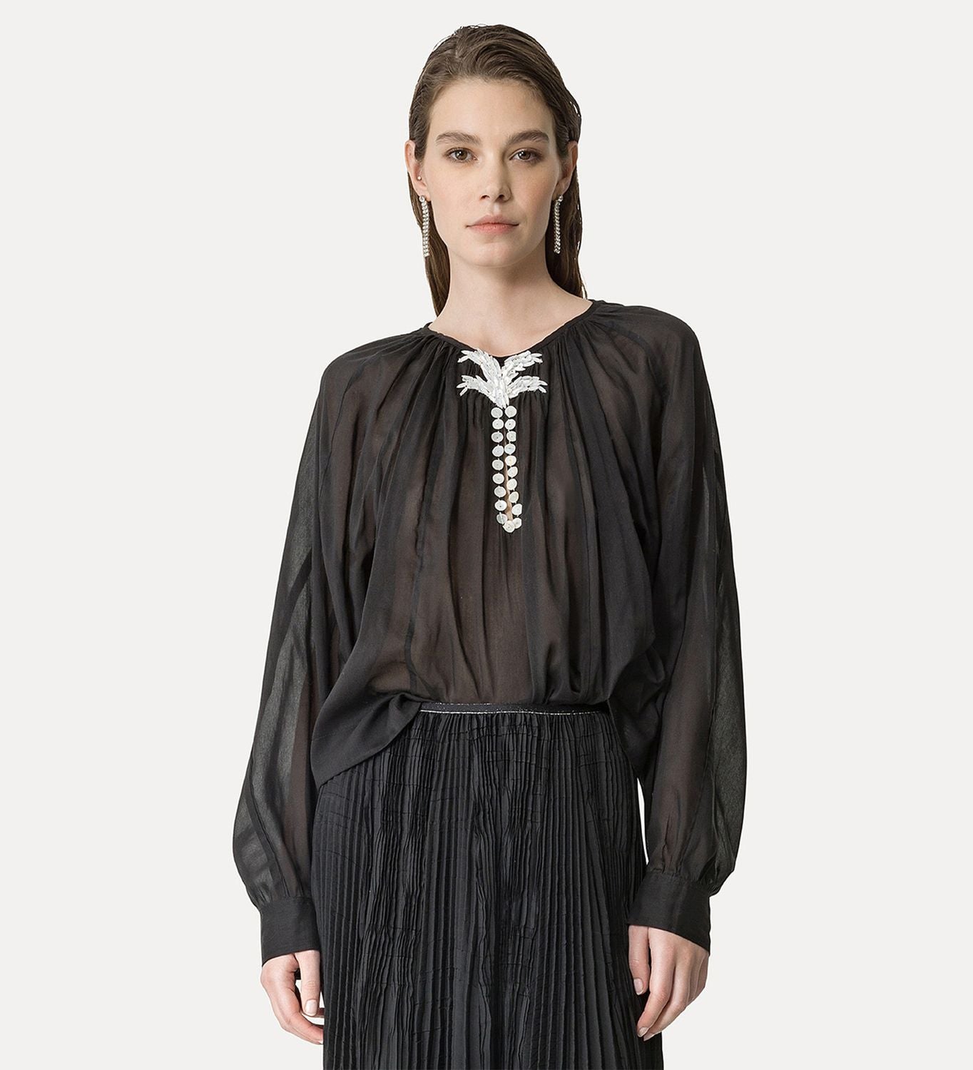 FORTE FORTE Pearl Suite Embroidery Mini Top