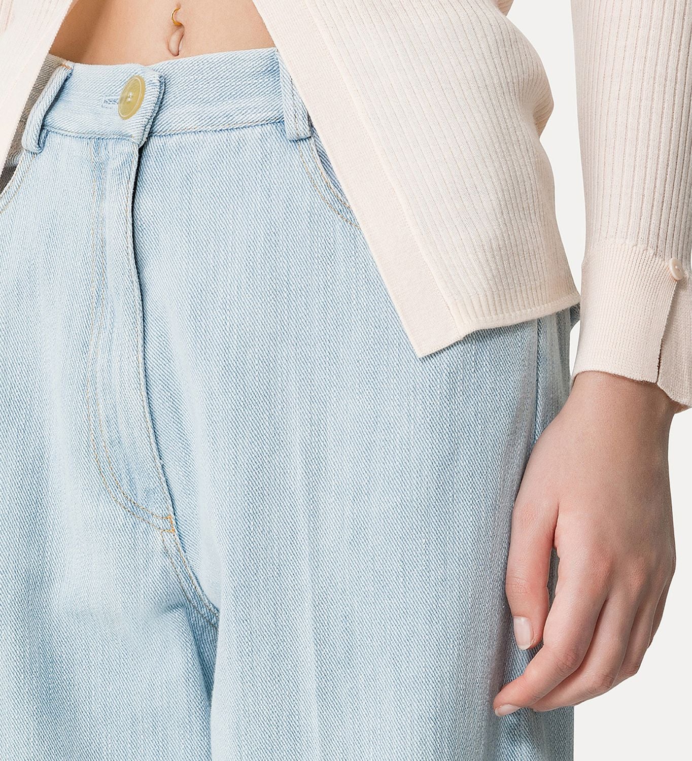 FORTE FORTE Cotton Denim Calvary 5 Pockets Pant for Women