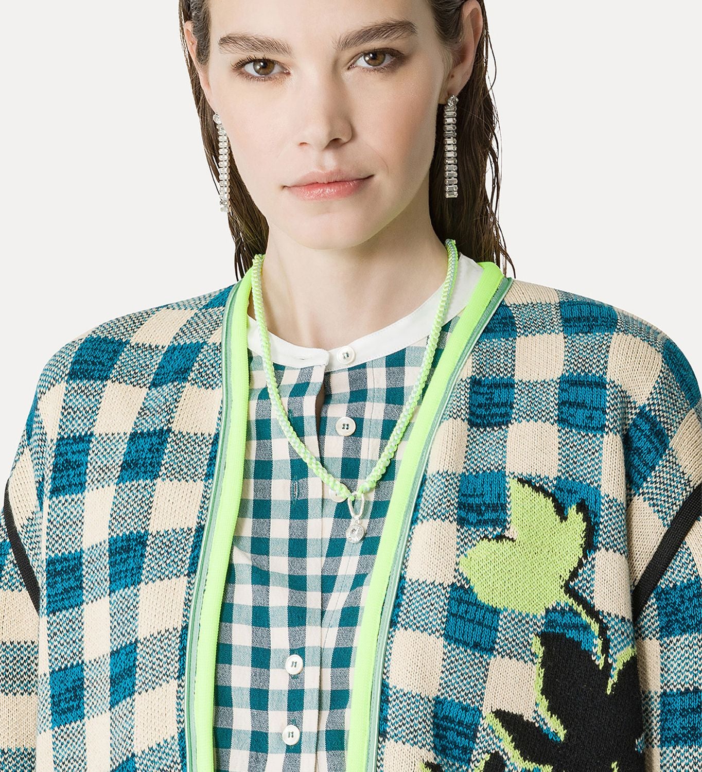 FORTE FORTE Jacquard Gingham Women's Jacket