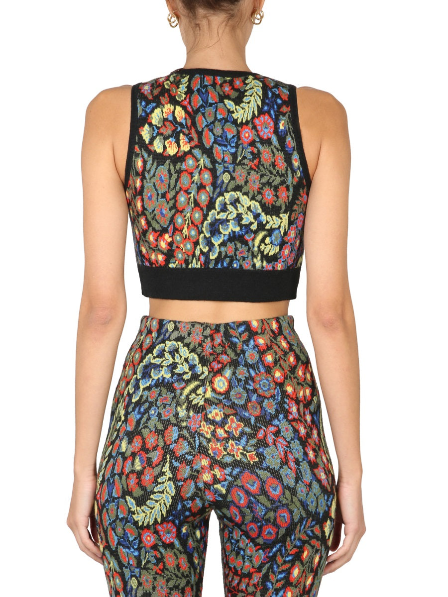 ETRO Jacquard Wool Blend Top and Leggings Set - FW22