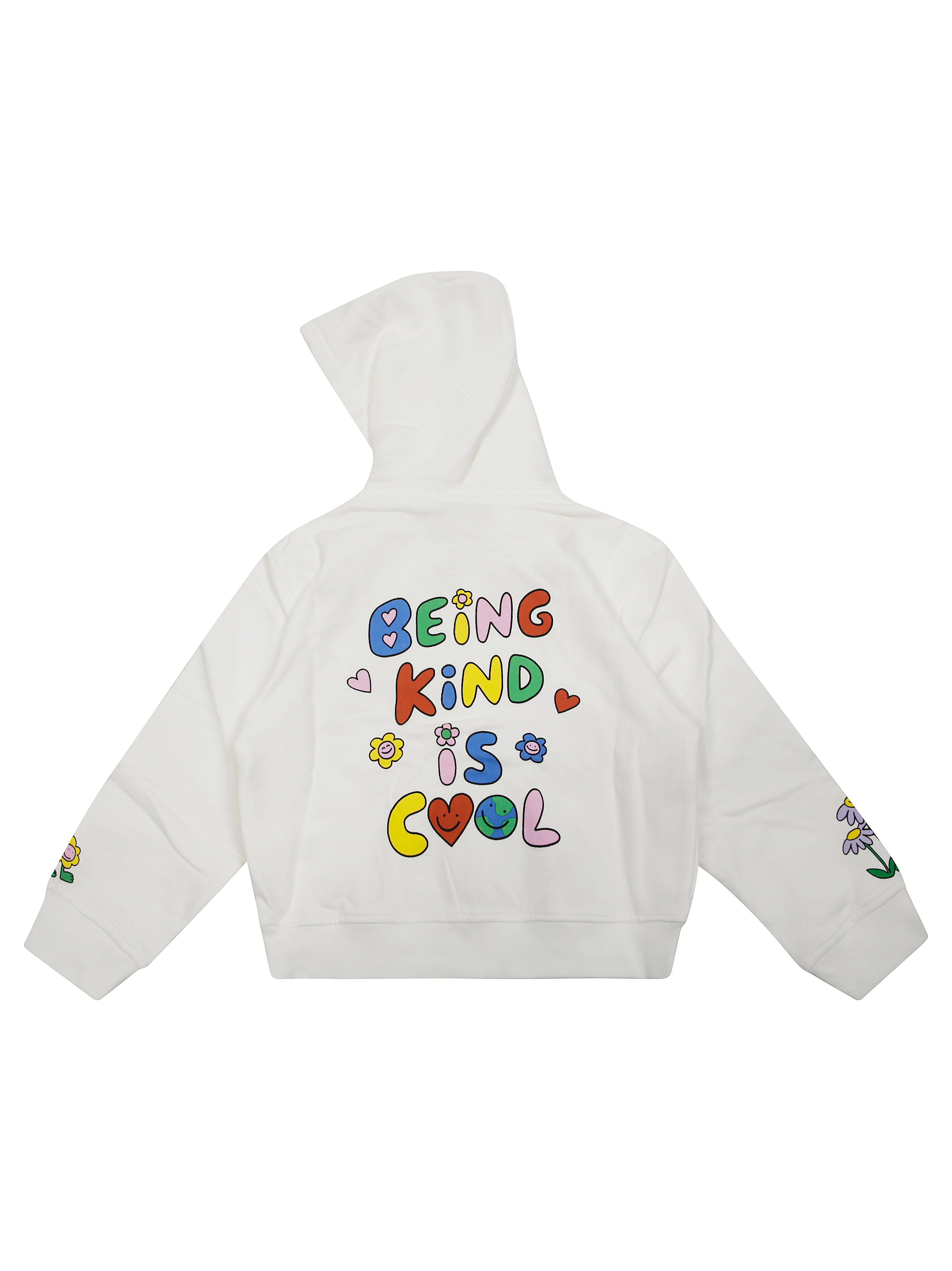 STELLA MC CARTNEY JUNIOR Kids Full Zip Sweatshirt with Colorful Characters