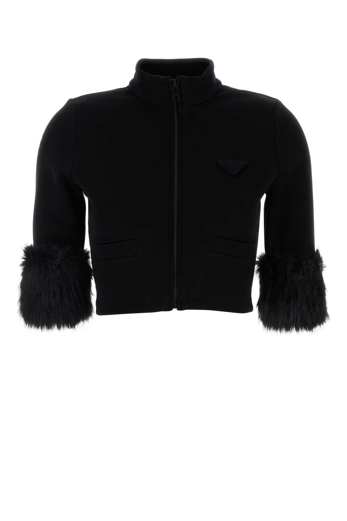 PRADA Cotton Blend Mini Jacket for Women