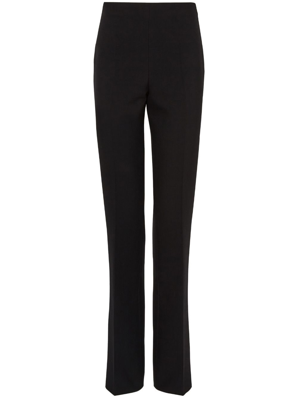 Ferragamo High Waist Straight-Leg Wool Trousers
