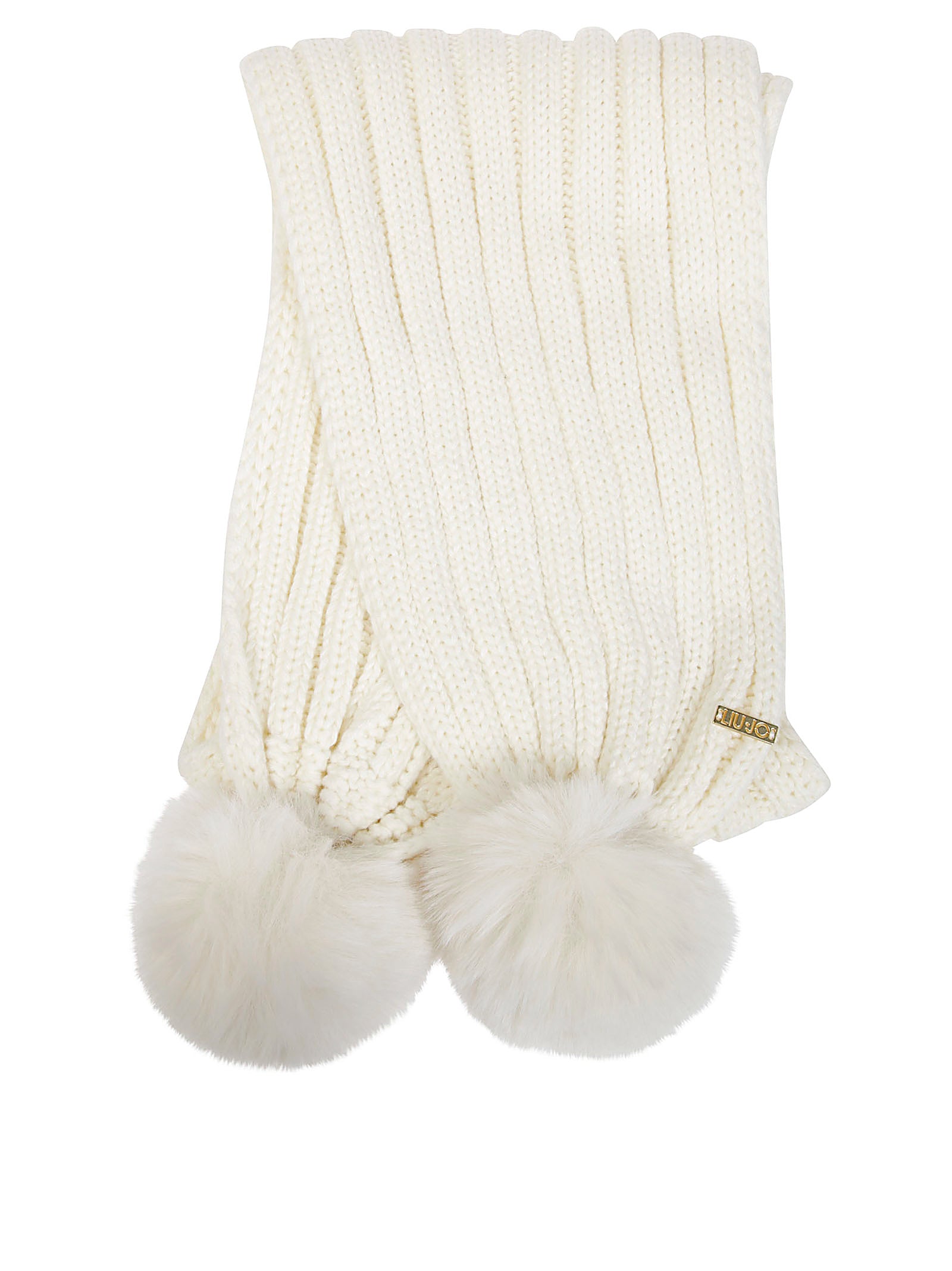 LIU JO KIDS Cozy Mini Scarf with Pom Poms