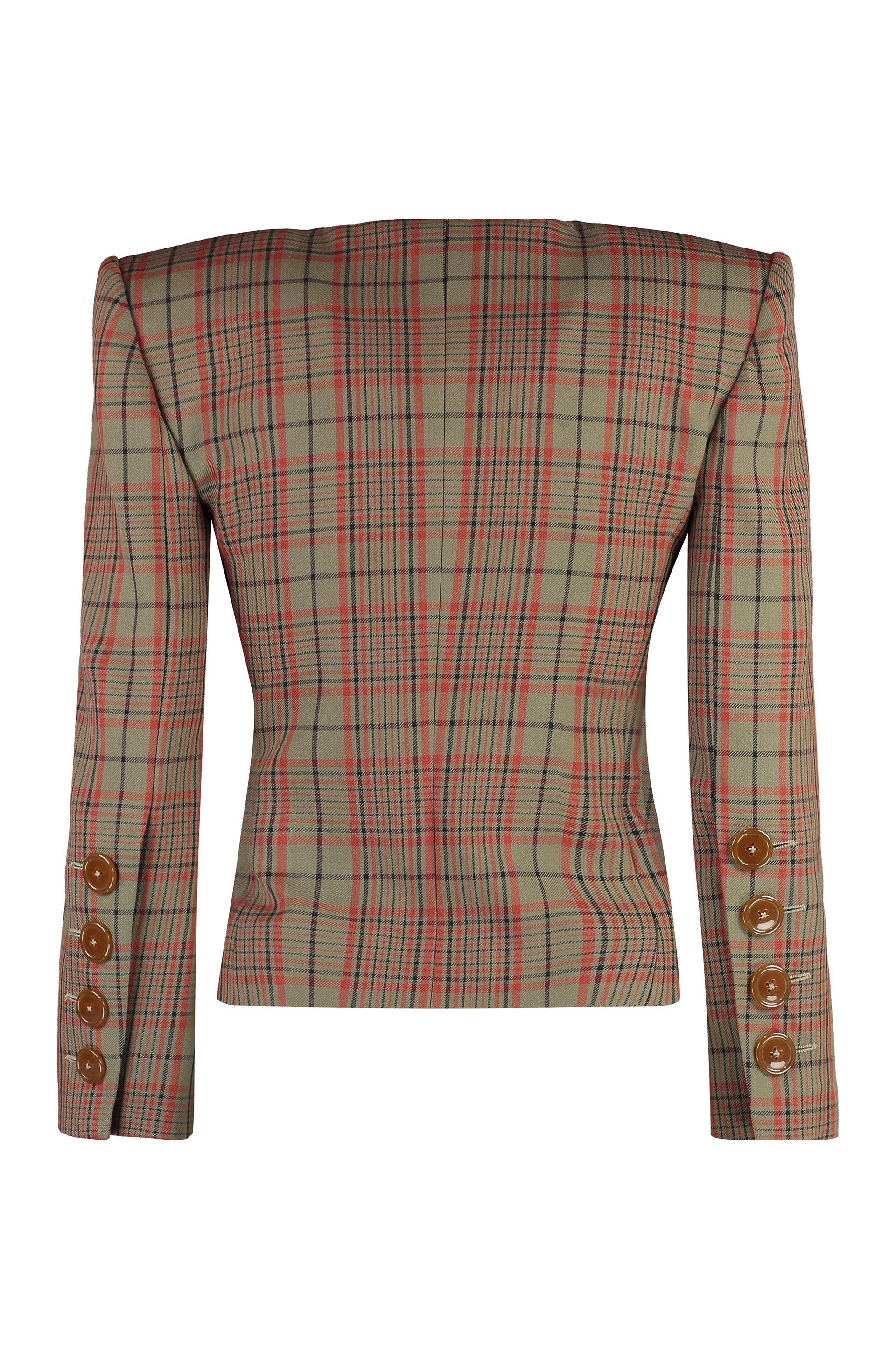 VIVIENNE WESTWOOD Checkered Design Wool Jacket for Women - FW23