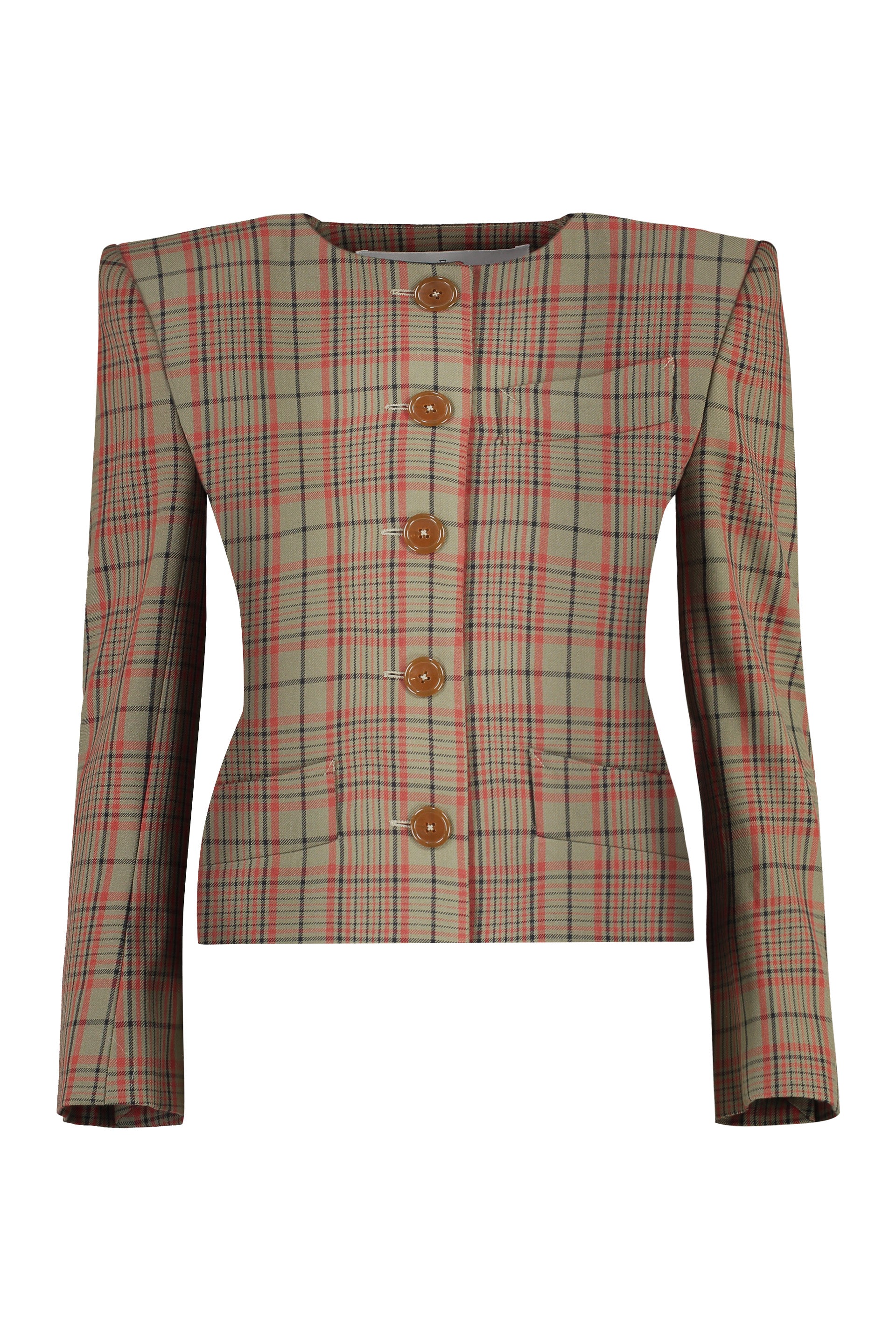 VIVIENNE WESTWOOD Checkered Design Wool Jacket for Women - FW23