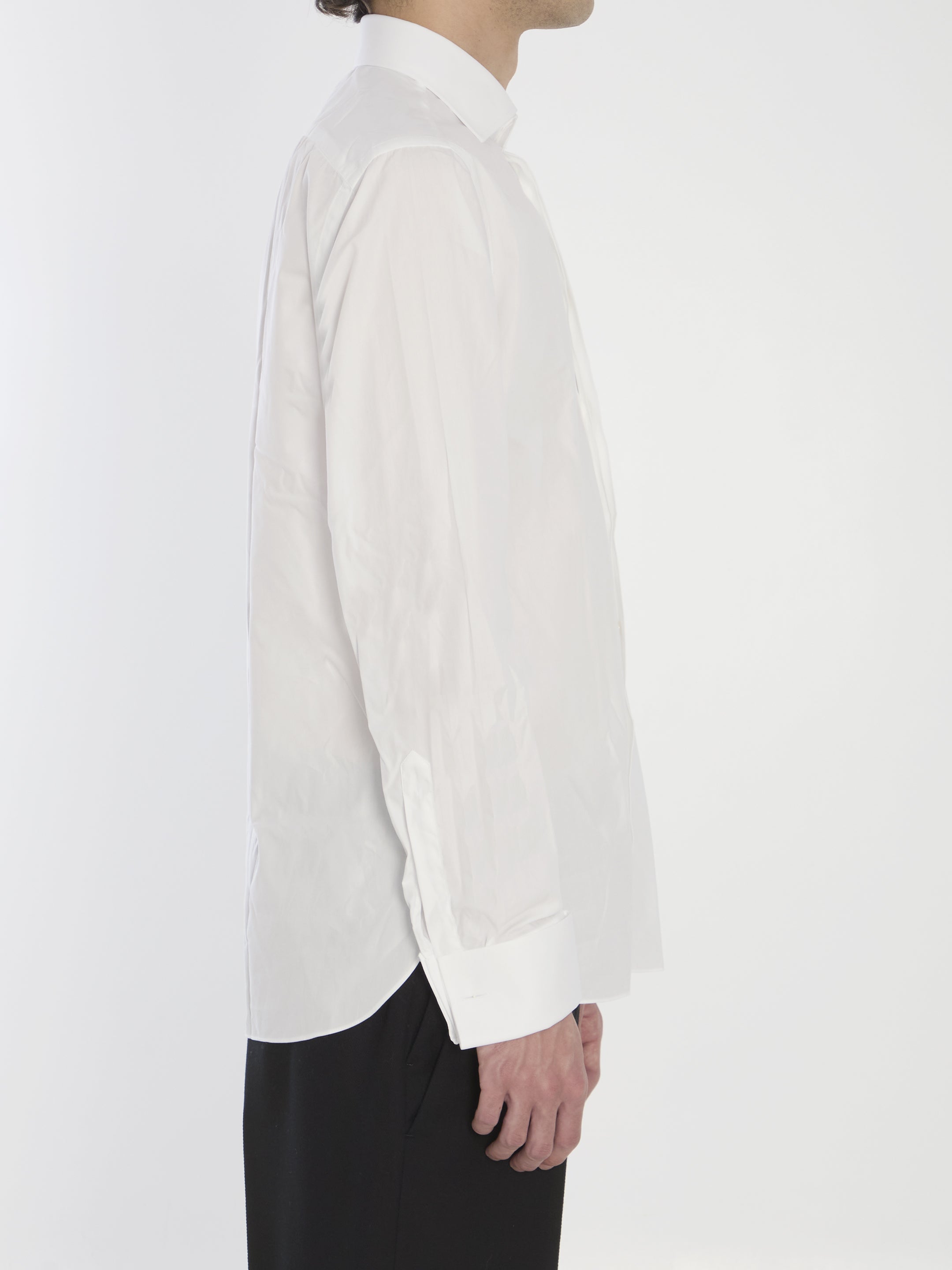 BORRIELLO Men's Dress Shirt with Cuffs for Cufflinks - Size 41