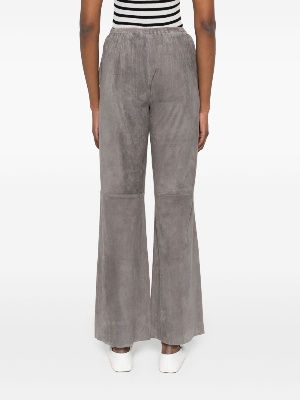 FORTE FORTE High-Waisted Leather Trousers for Women