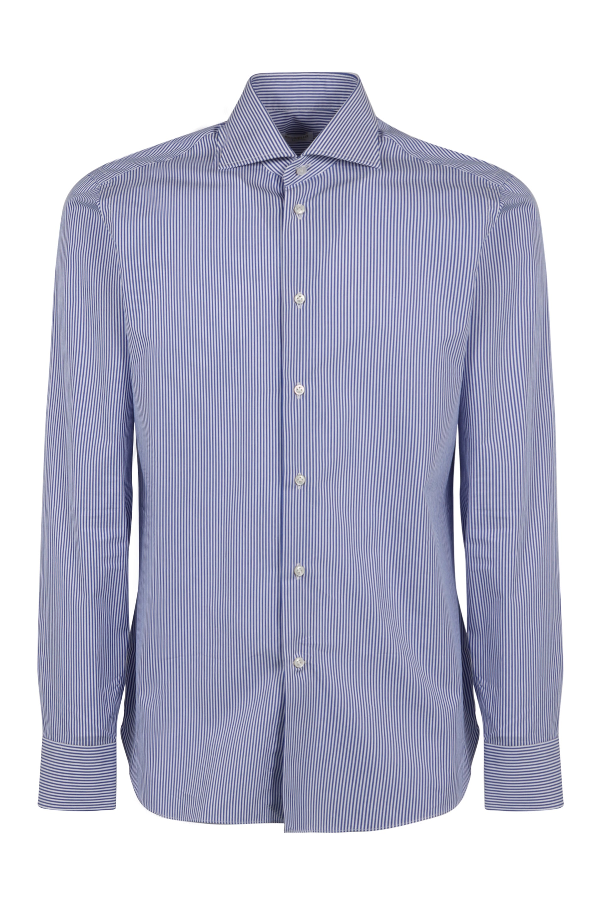 BORRIELLO Classic Striped Cotton Poplin Shirt - Men's